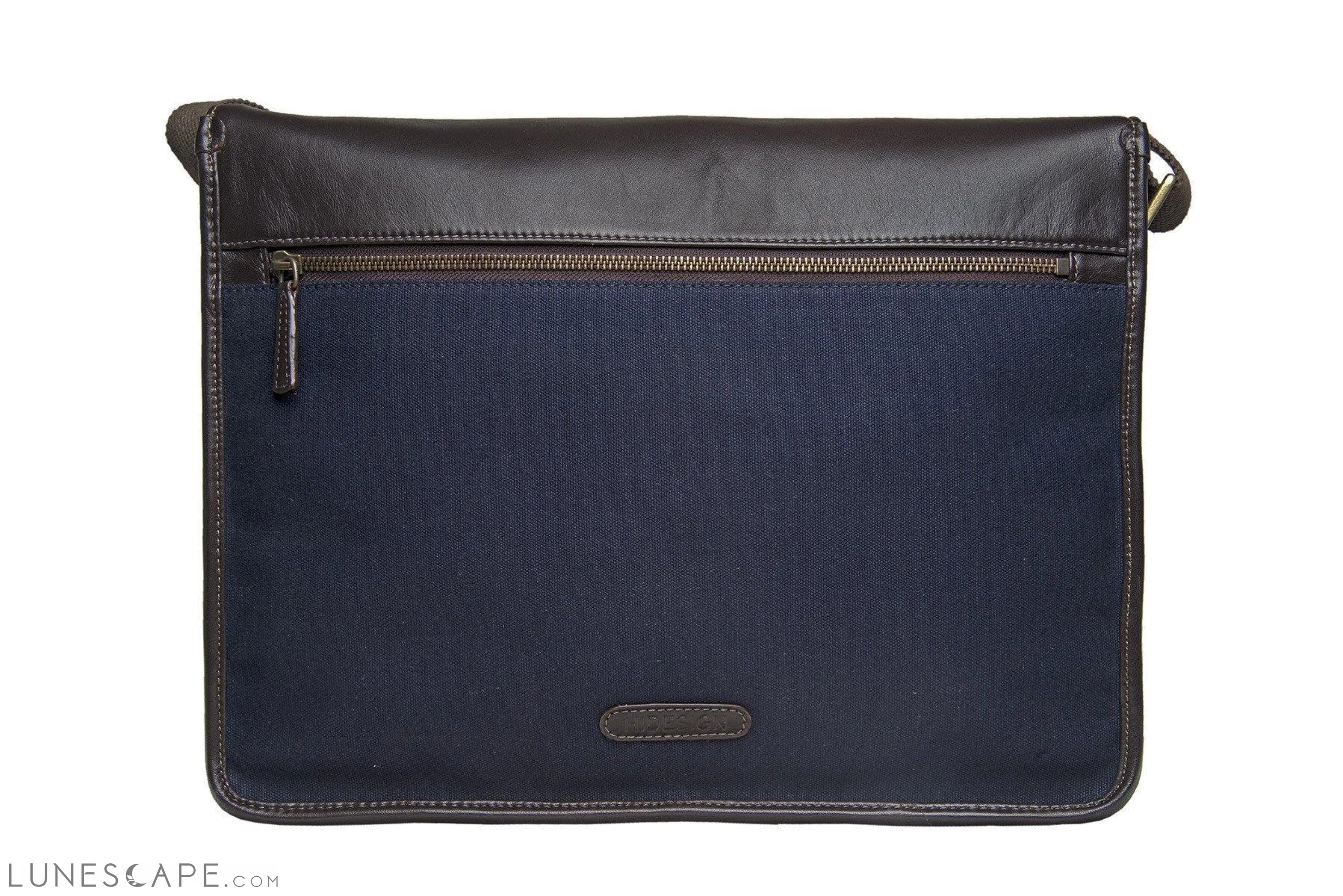 Aiden Canvas Leather Laptop Messenger Bag LUNESCAPE