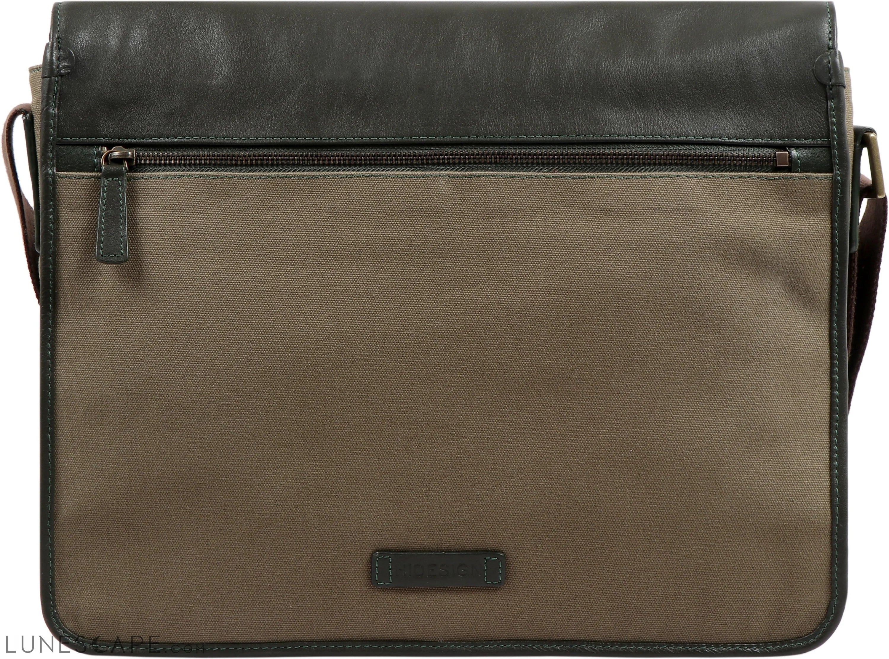 Aiden Canvas Leather Laptop Messenger Bag LUNESCAPE