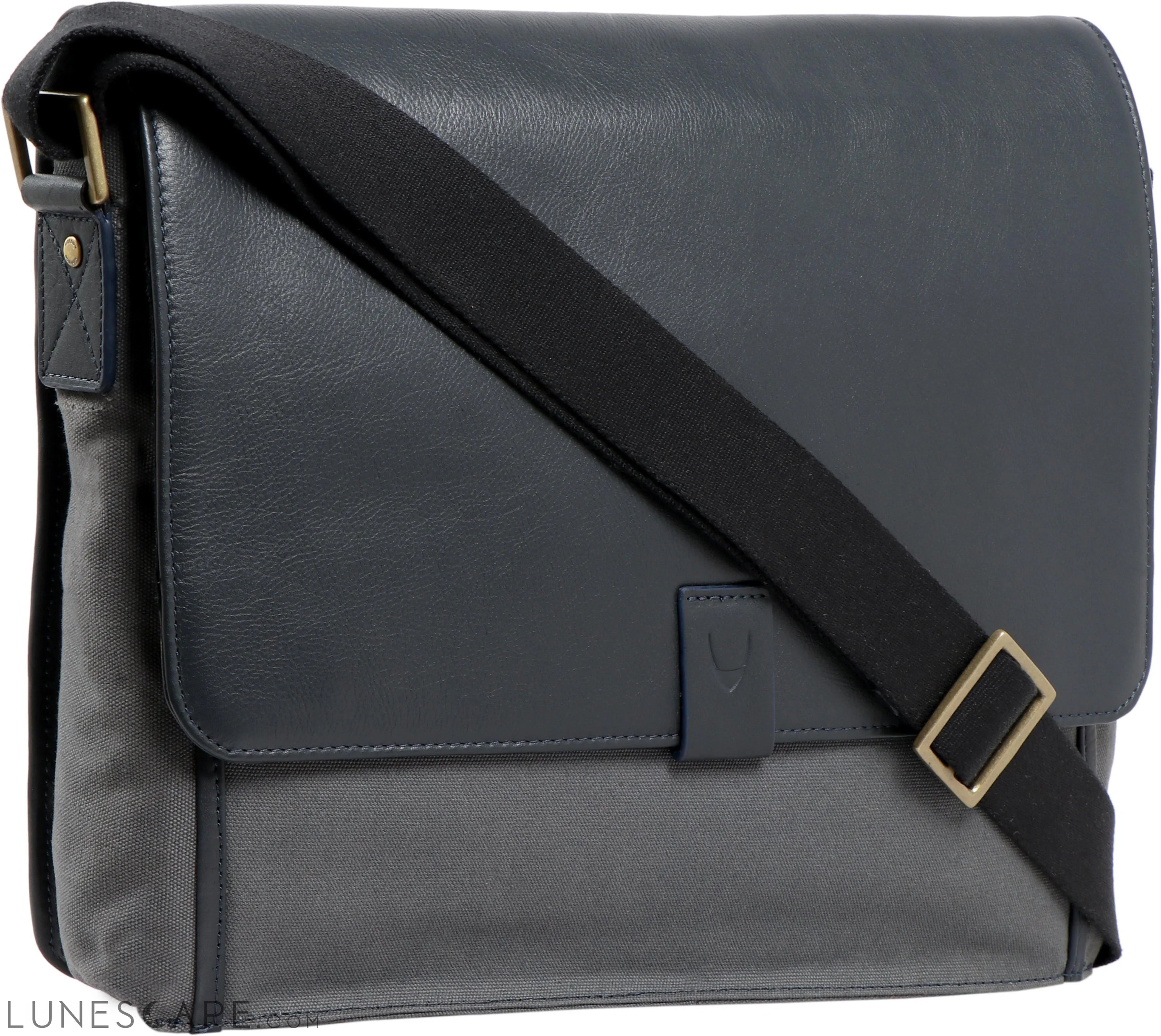 Aiden Canvas Leather Laptop Messenger Bag LUNESCAPE
