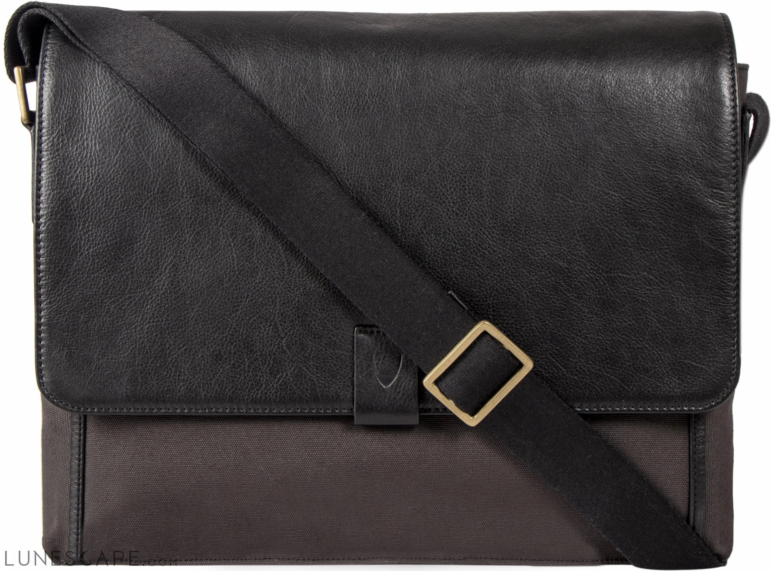 Aiden Canvas Leather Laptop Messenger Bag LUNESCAPE