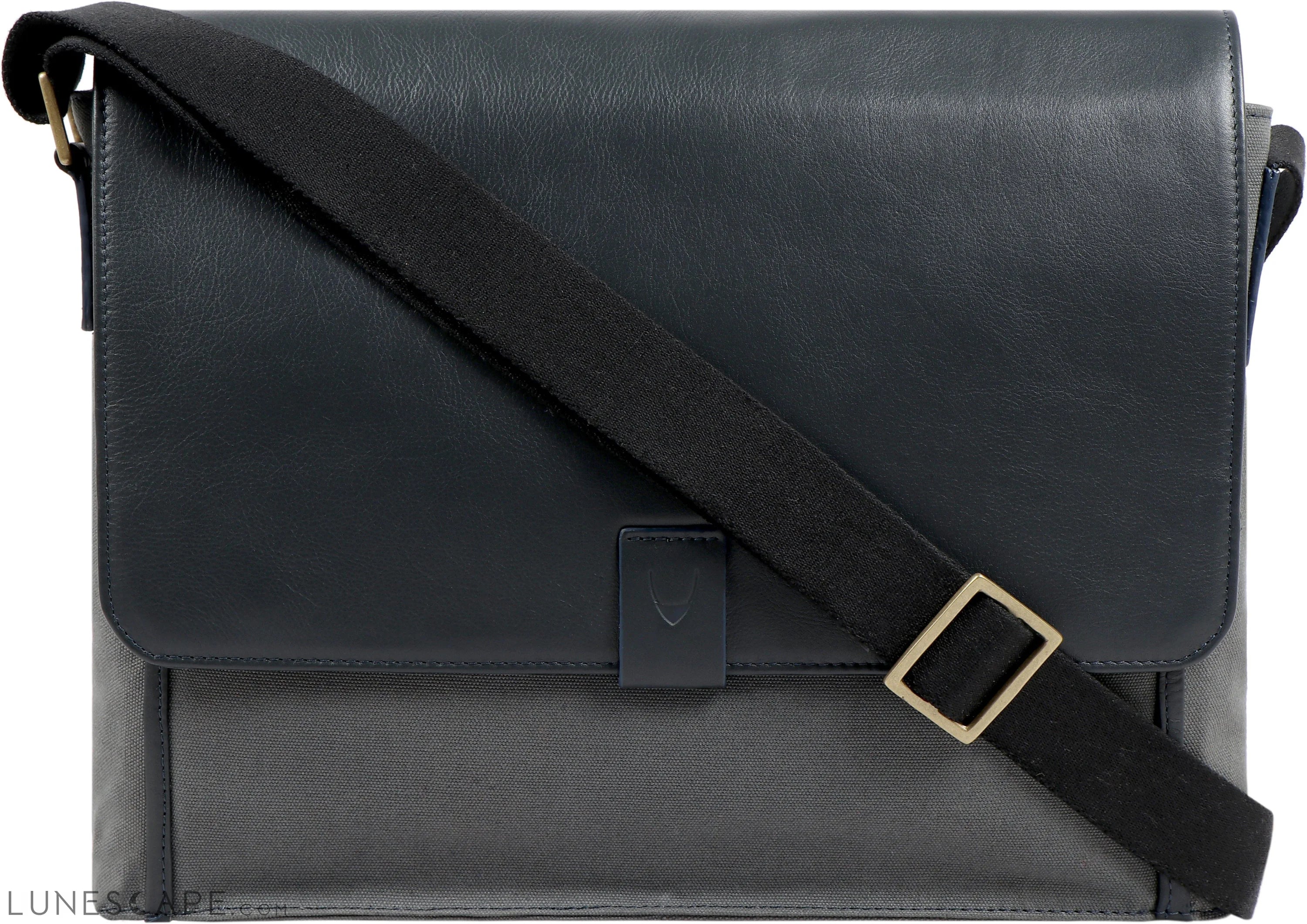 Aiden Canvas Leather Laptop Messenger Bag LUNESCAPE