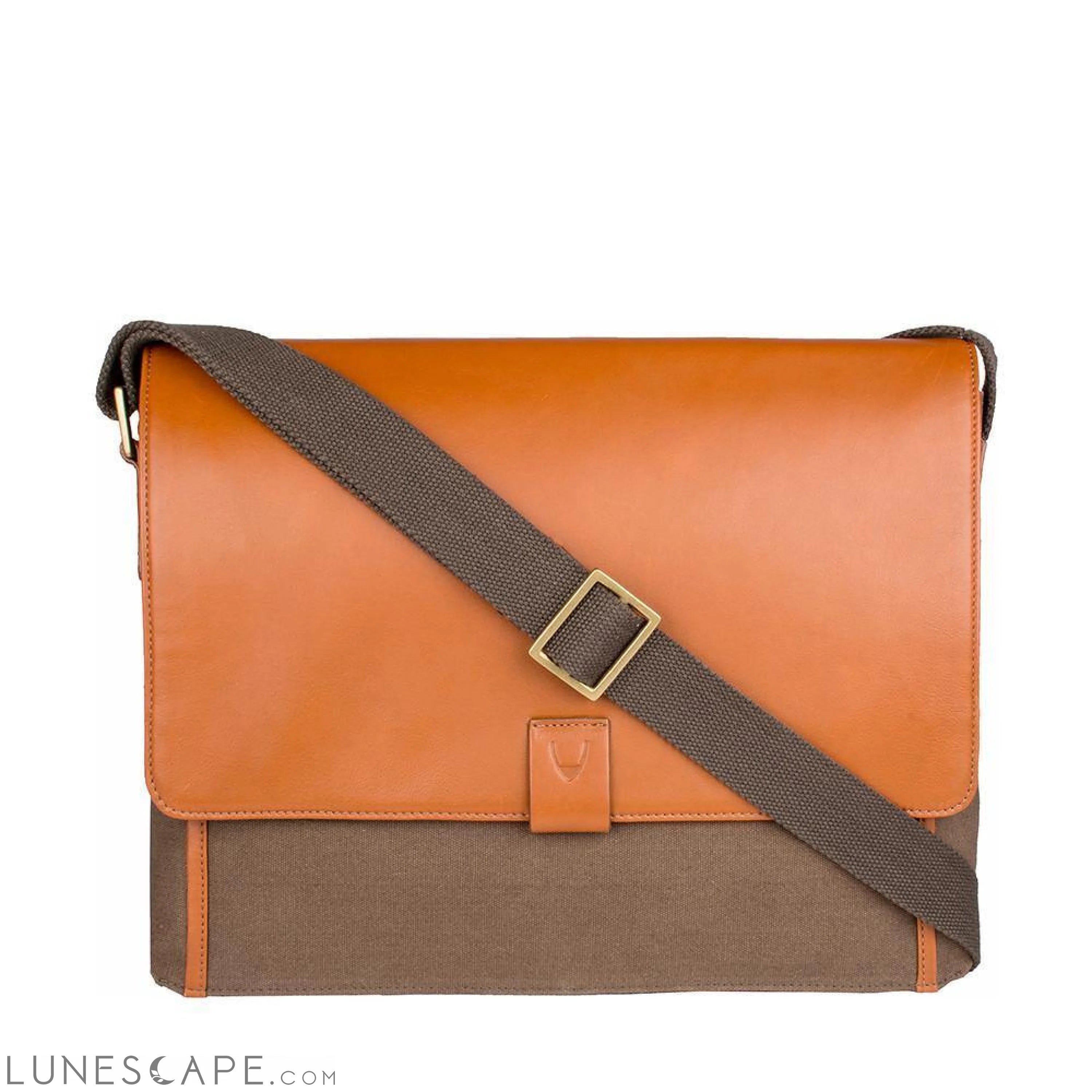 Aiden Canvas Leather Laptop Messenger Bag LUNESCAPE