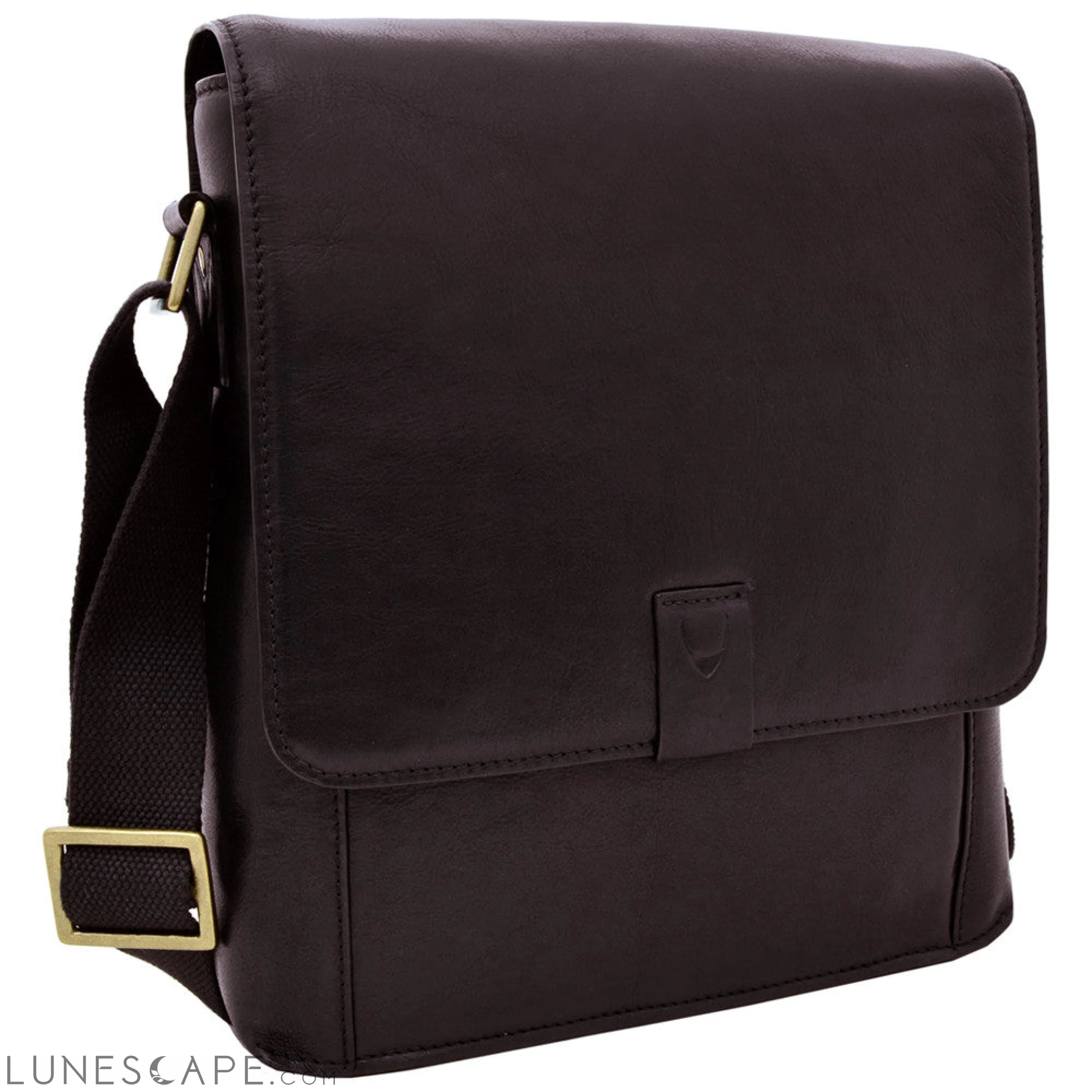 Aiden Genuine Leather Medium Crossbody Messenger Bag / 10.5" iPad Bag LUNESCAPE