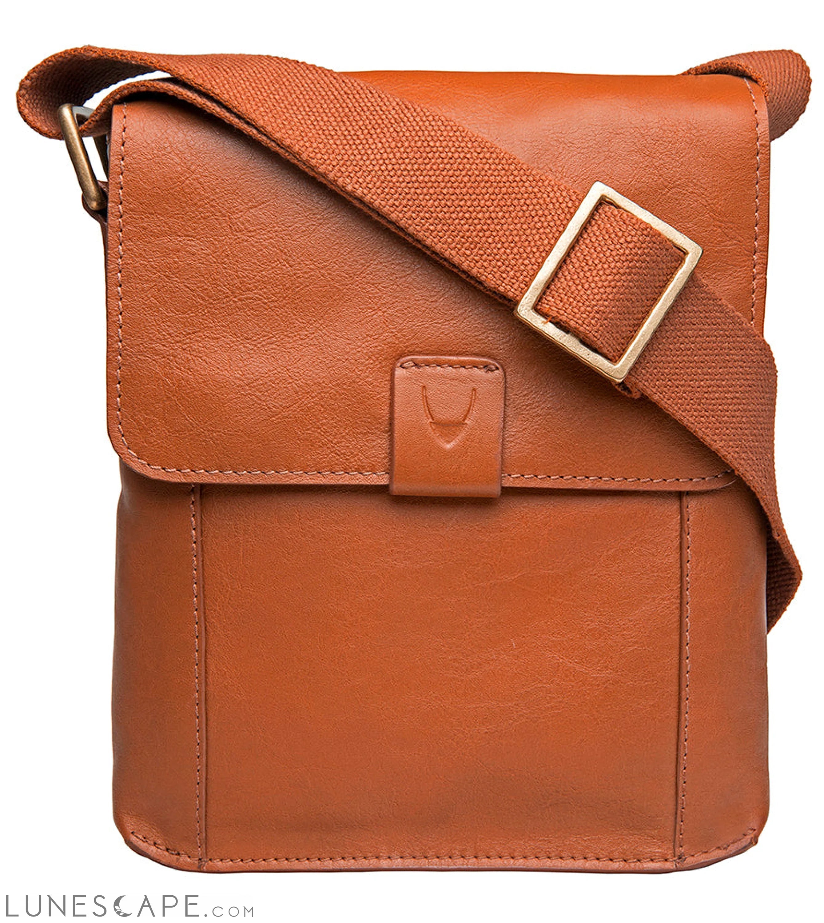 Aiden Small Leather Messenger Cross Body Bag LUNESCAPE