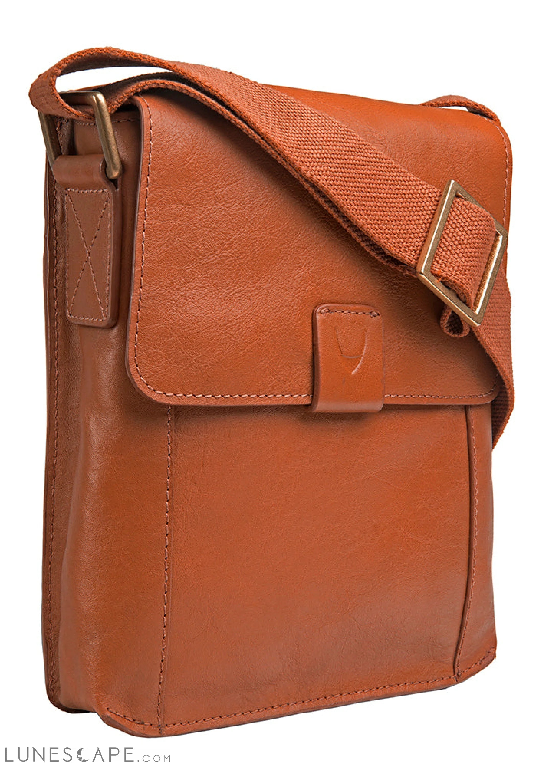 Aiden Small Leather Messenger Cross Body Bag LUNESCAPE