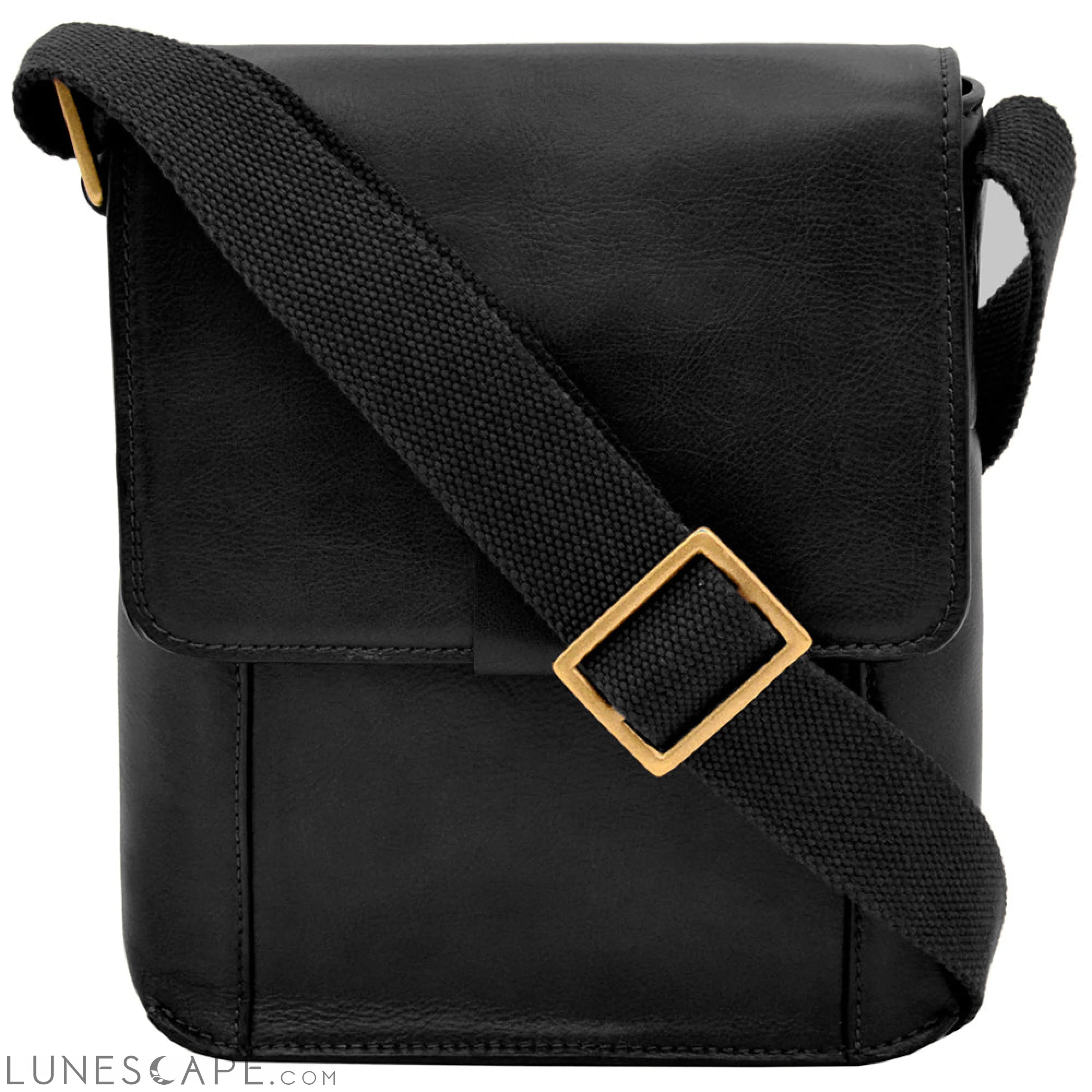 Aiden Small Leather Messenger Cross Body Bag LUNESCAPE