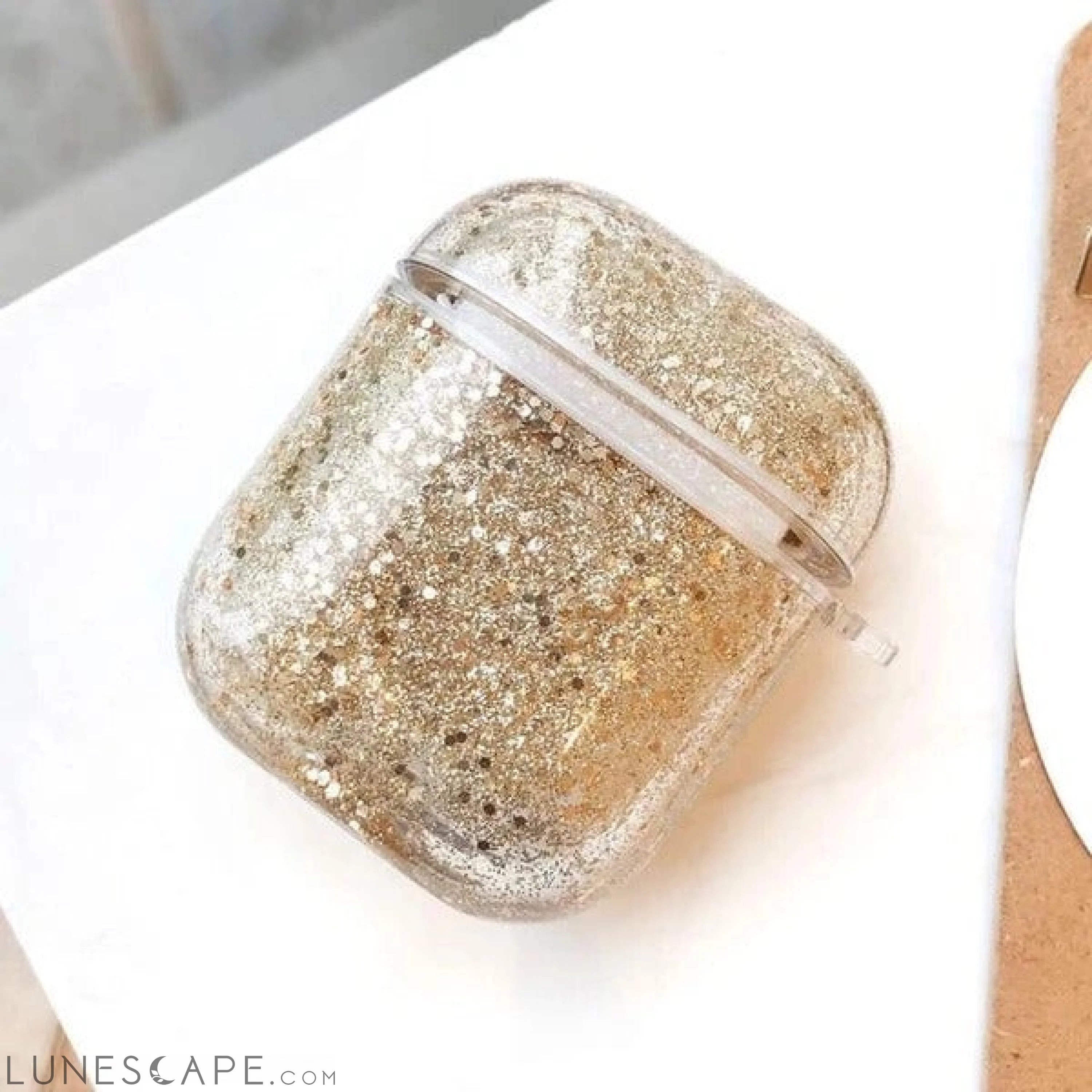 AirPods Liquid Glitter Transparent Case Cover LUNESCAPE