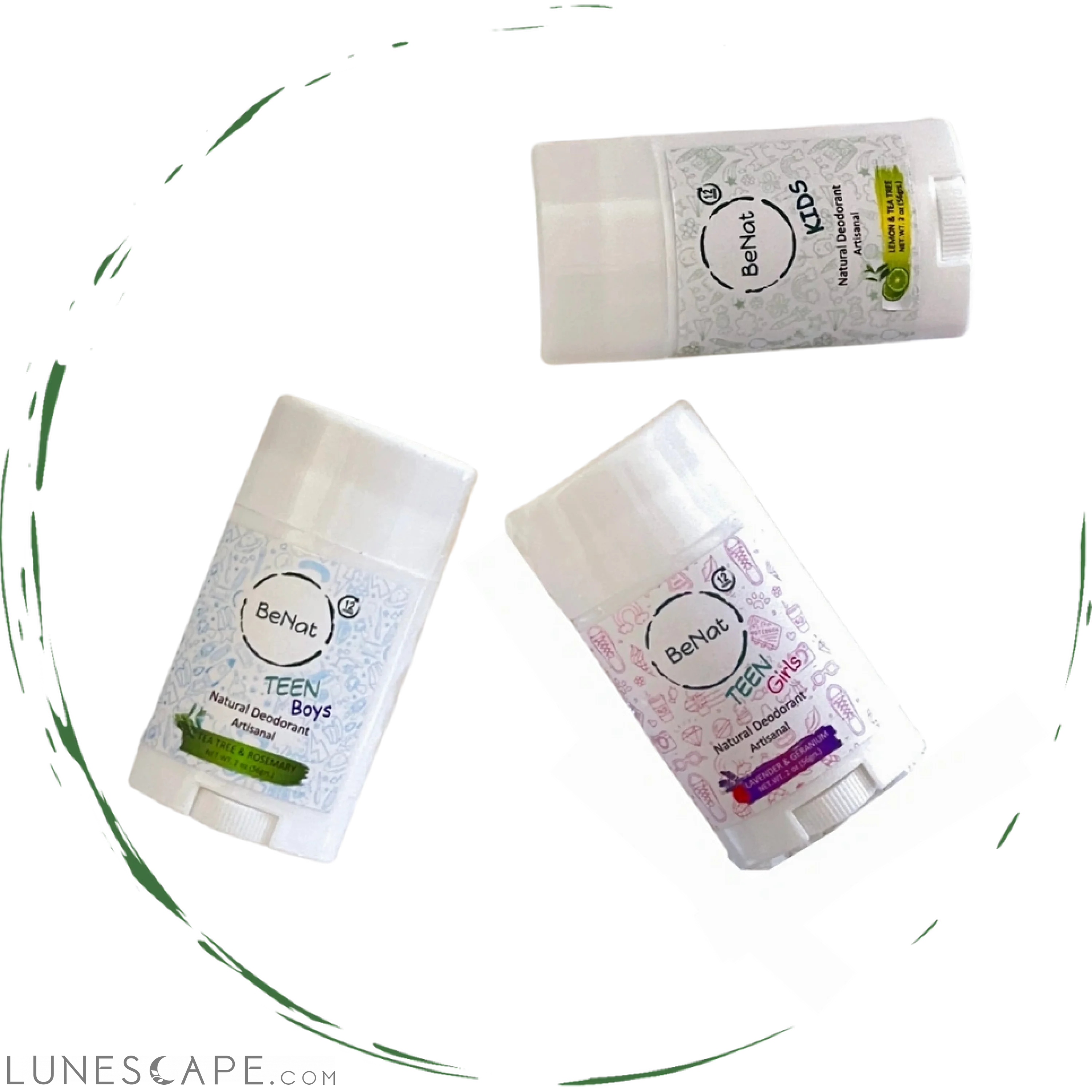 All-Natural Deodorant for Kids & Teens LUNESCAPE