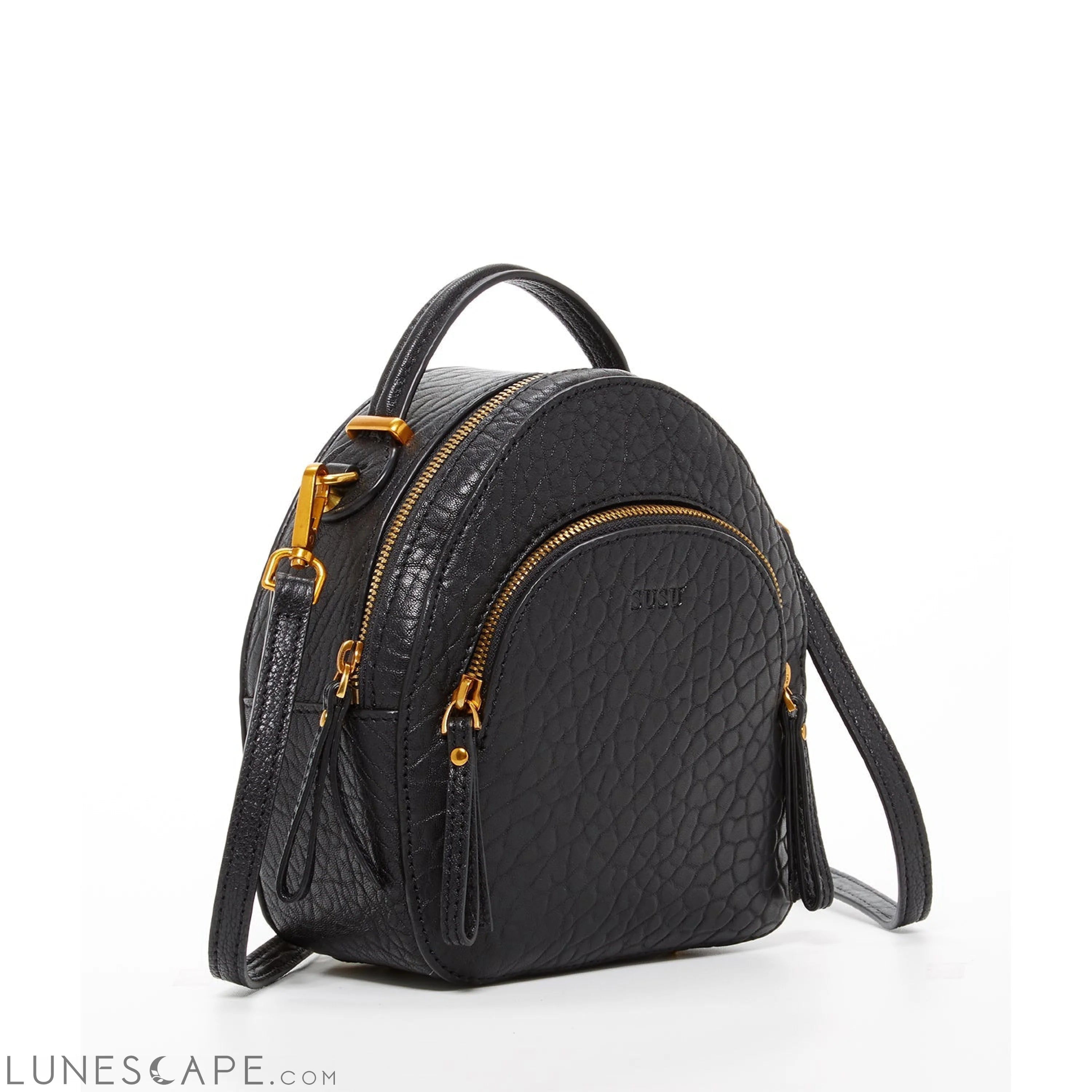 Amanda Black Convertible Backpack Purse LUNESCAPE