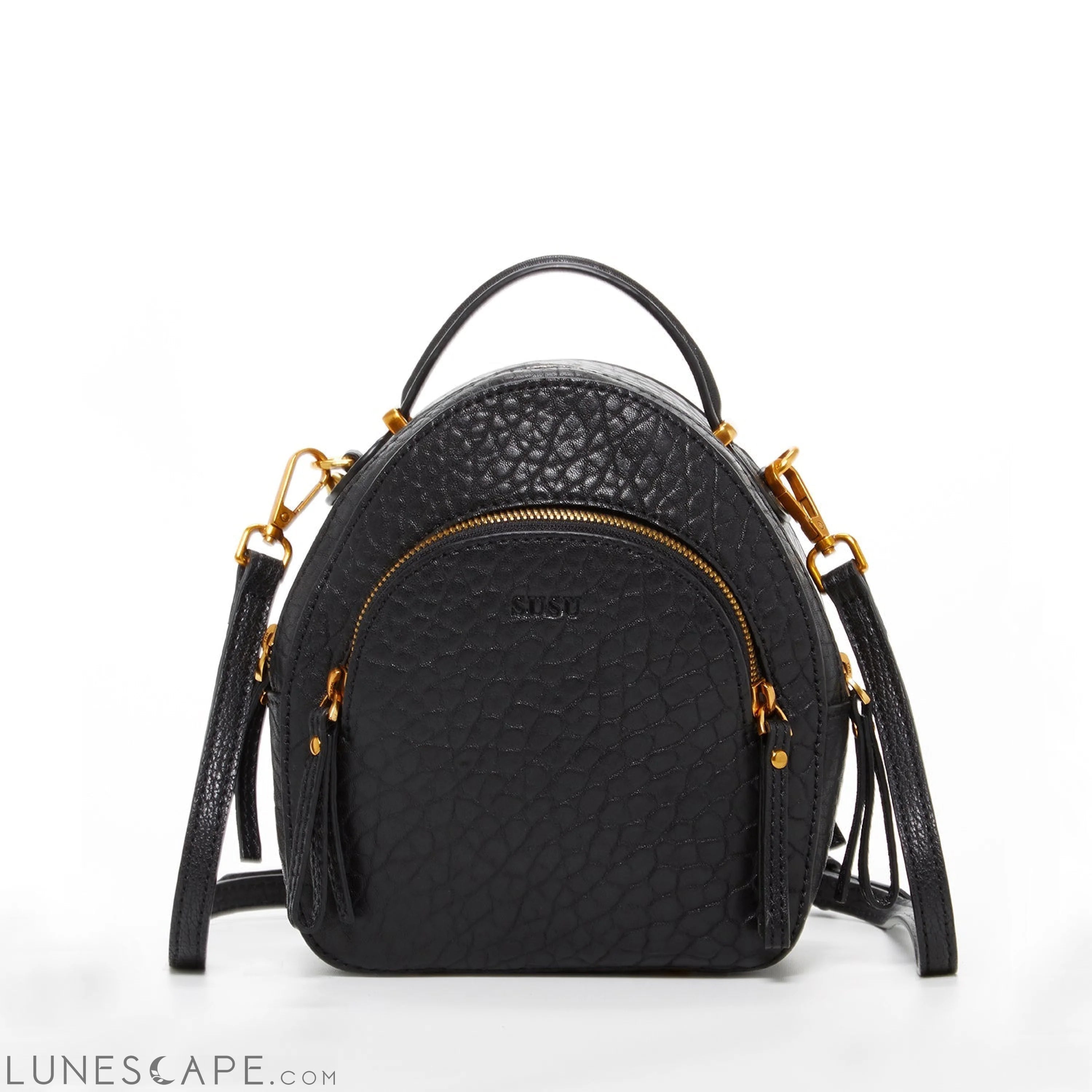 Amanda Black Convertible Backpack Purse LUNESCAPE