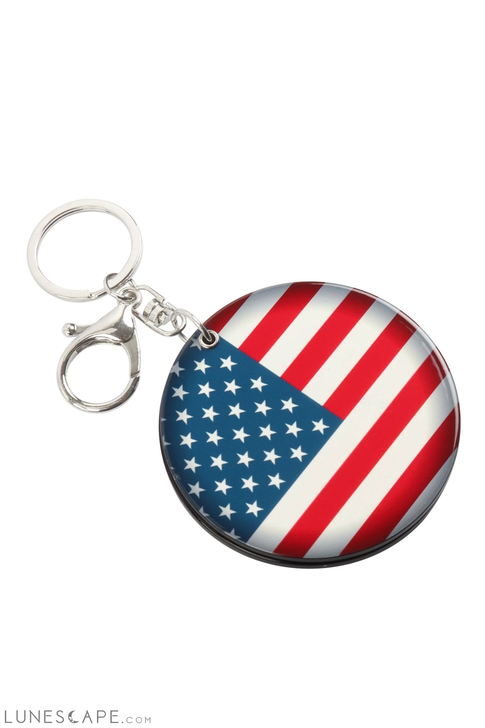 American Flag Mirror Keychain LUNESCAPE