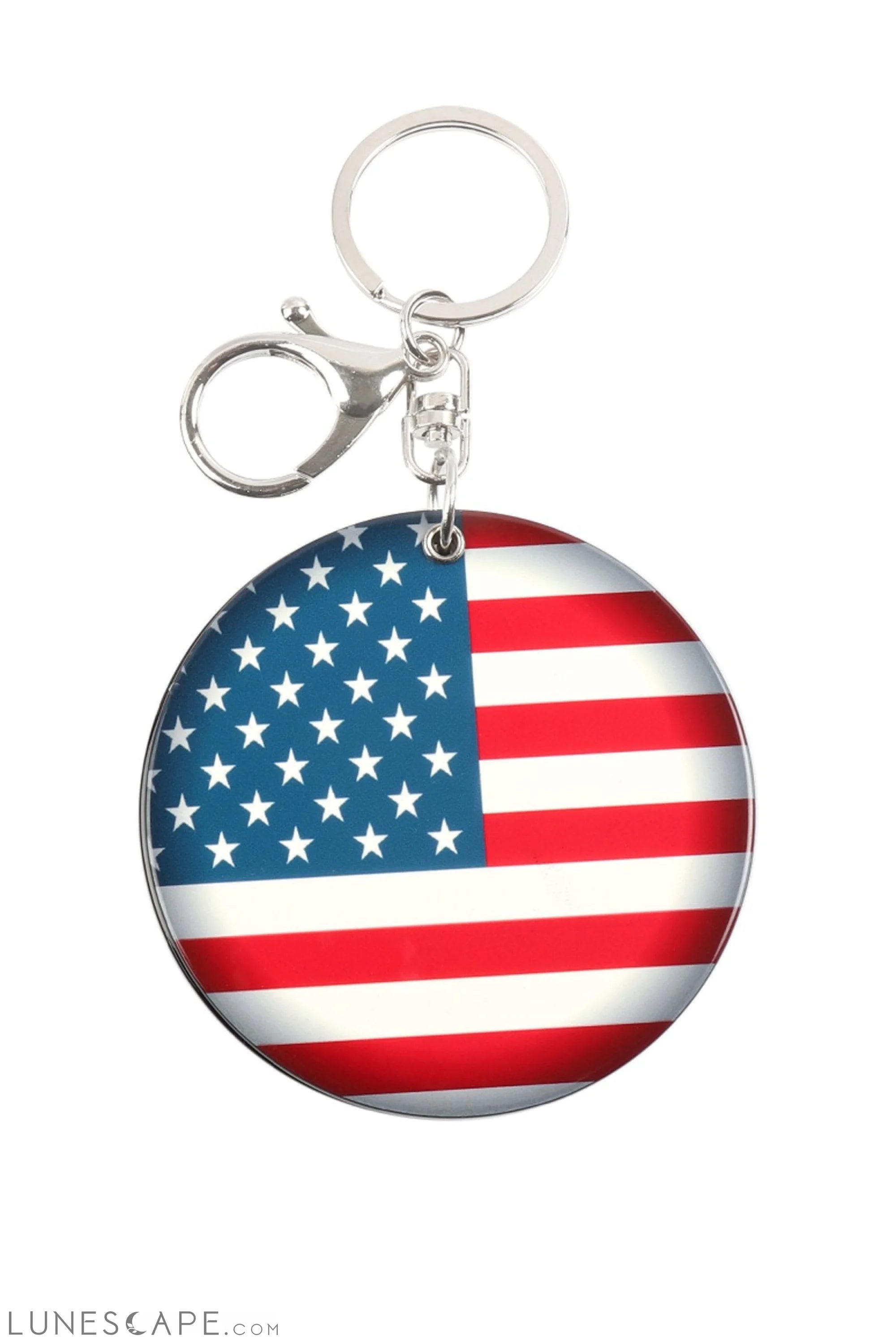 American Flag Mirror Keychain LUNESCAPE