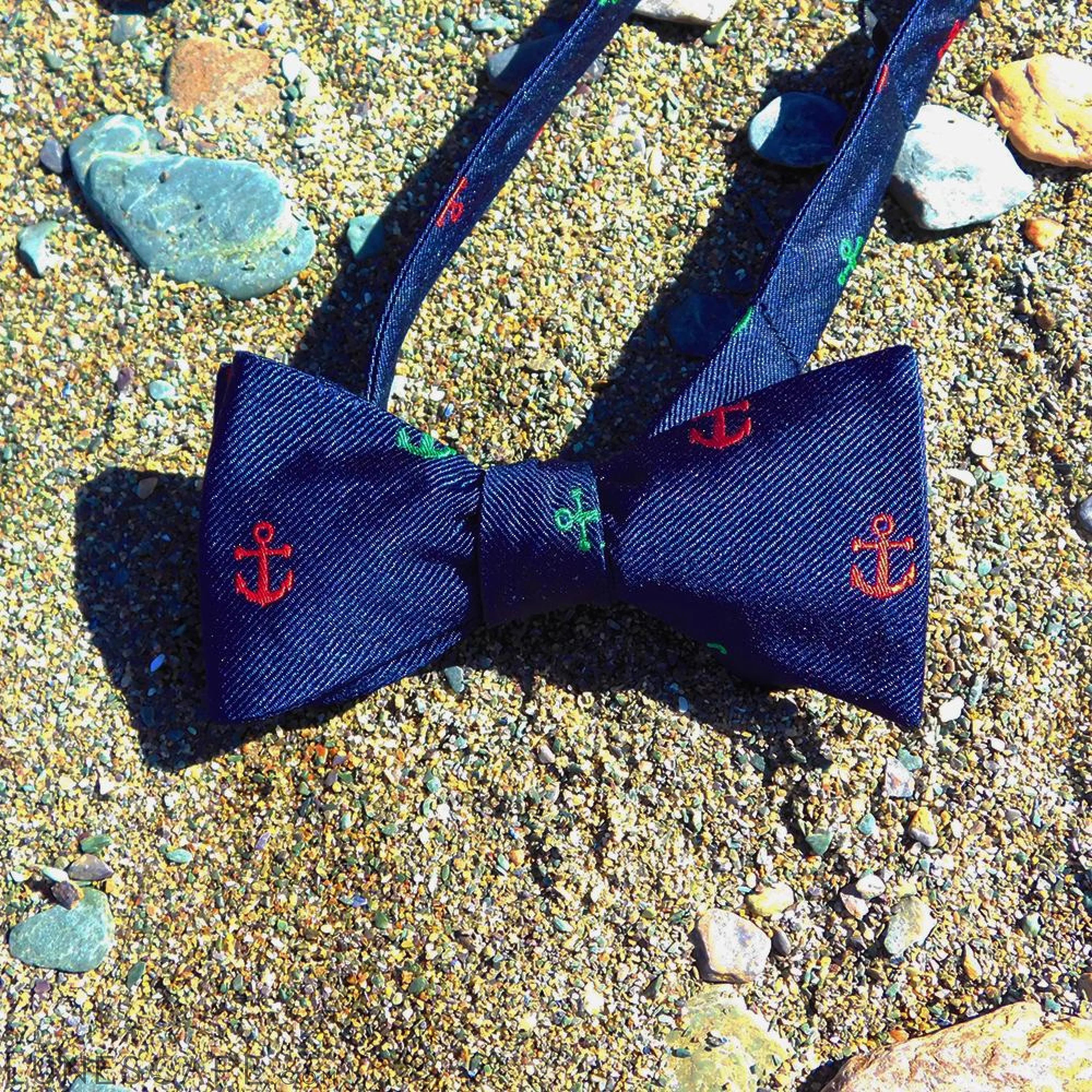 Anchor Bow Tie - Port & Starboard, Woven Silk LUNESCAPE