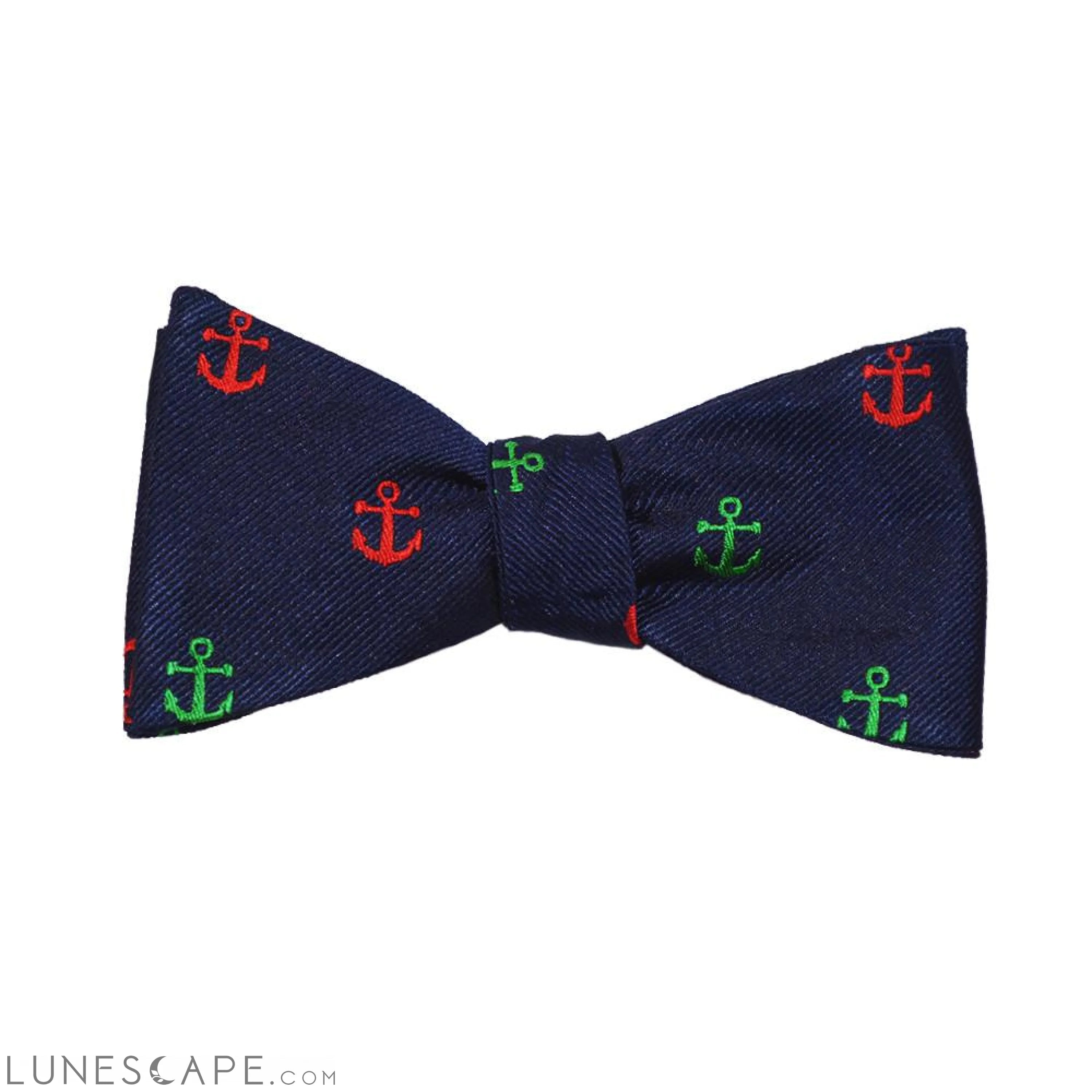 Anchor Bow Tie - Port & Starboard, Woven Silk LUNESCAPE