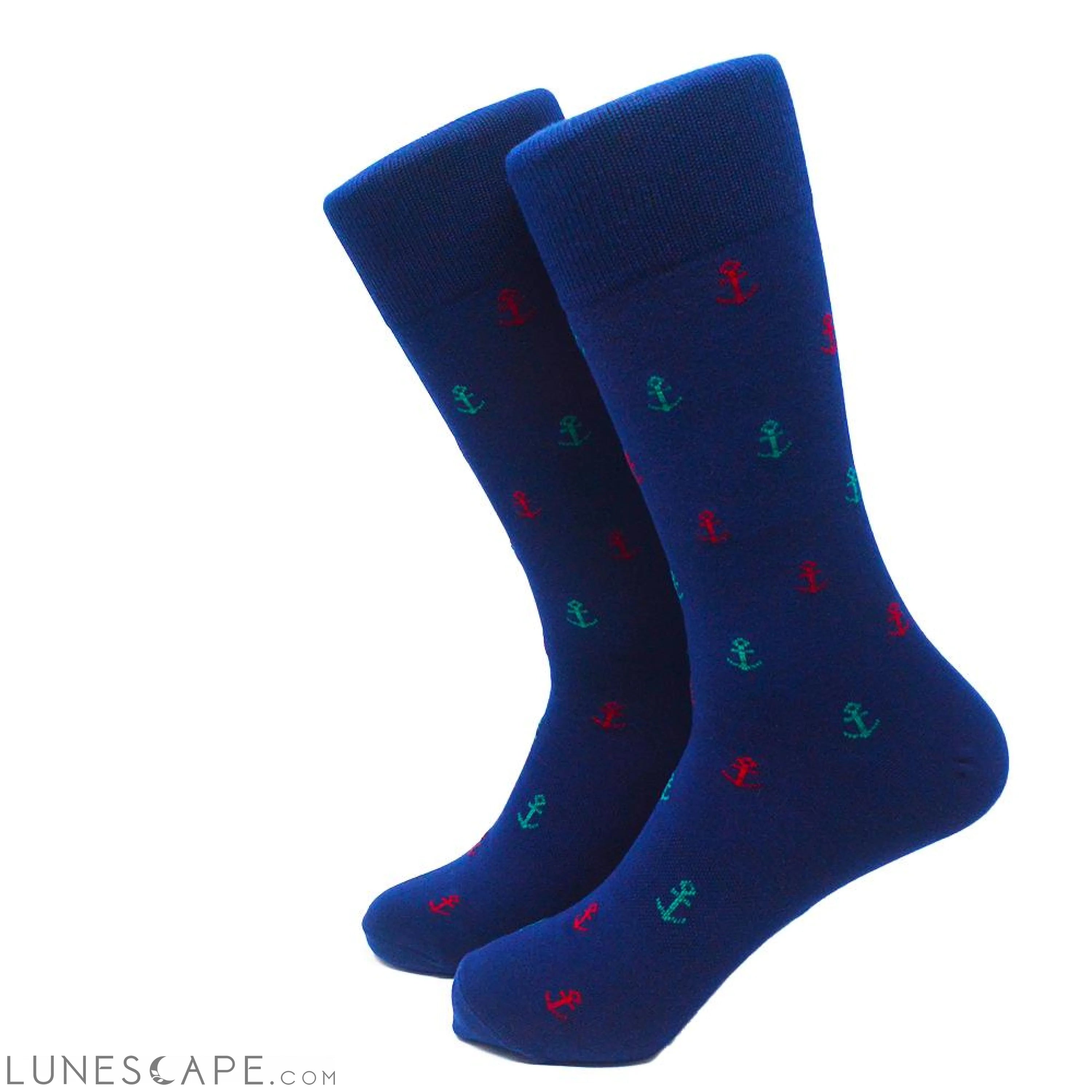 Anchor Socks - Men's Mid Calf - Port & Starboard LUNESCAPE