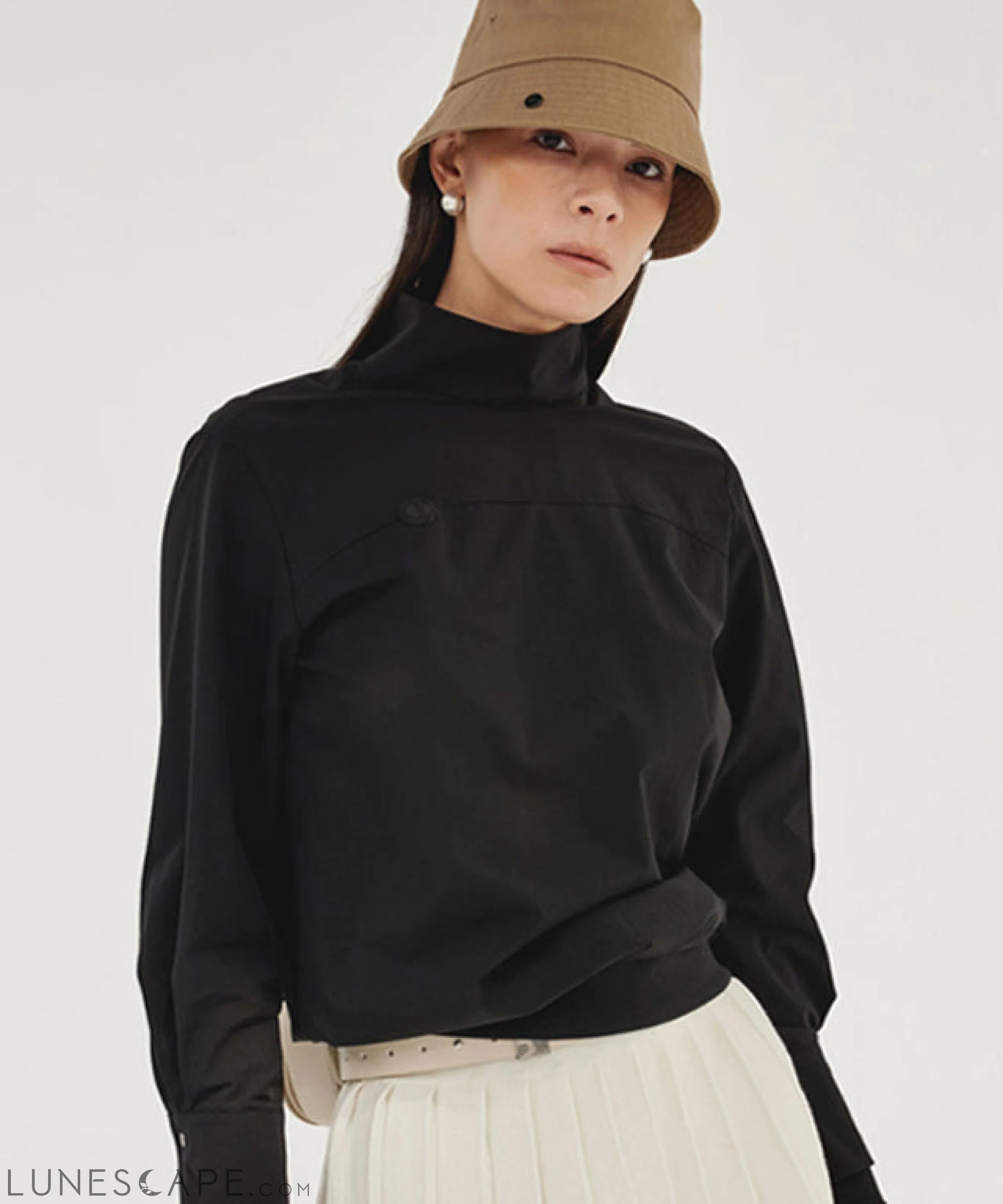 Anell Golf Cotton Classic Bucket Hat - Sand Beige LUNESCAPE