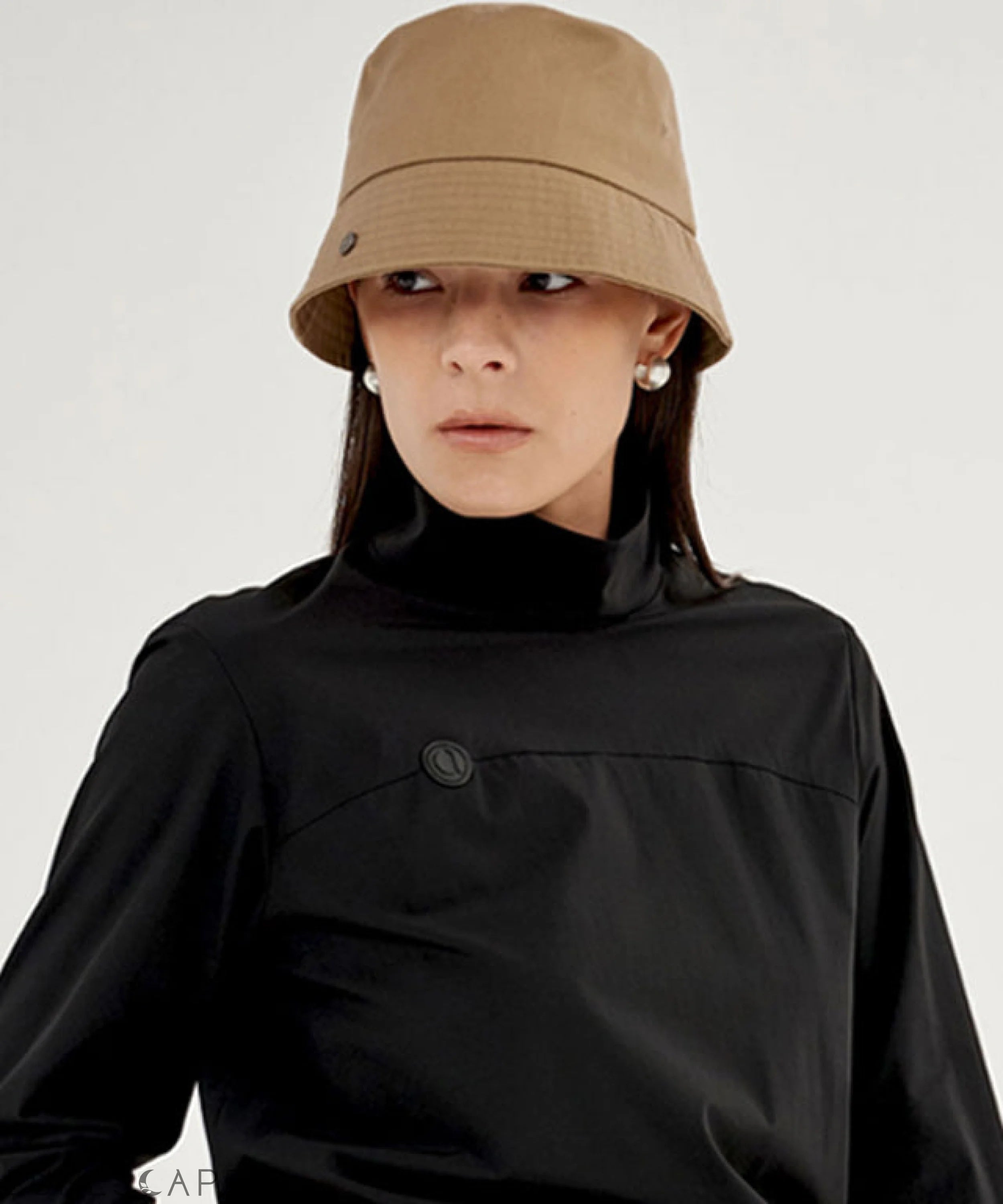 Anell Golf Cotton Classic Bucket Hat - Sand Beige LUNESCAPE