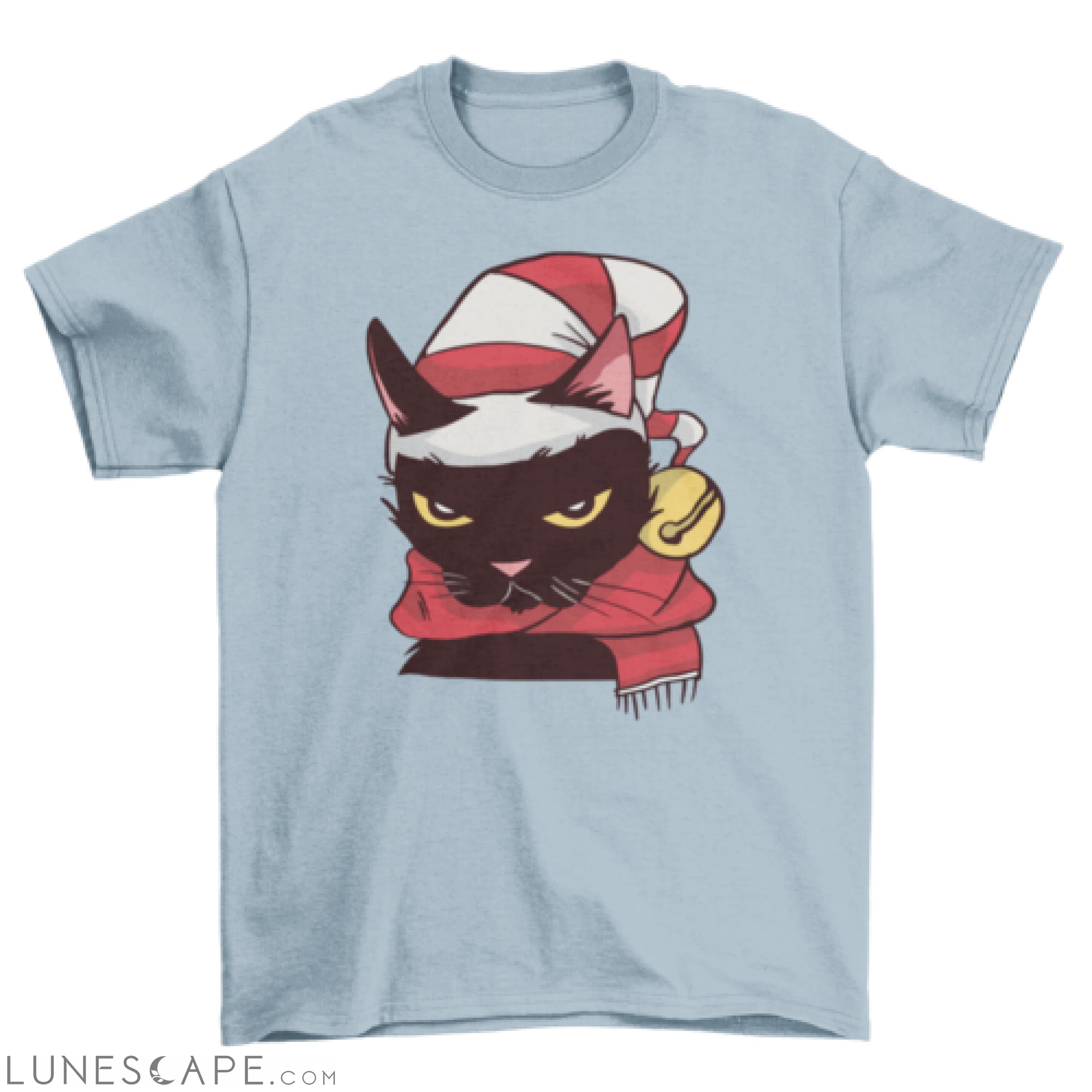 Angry cat Christmas t-shirt design LUNESCAPE