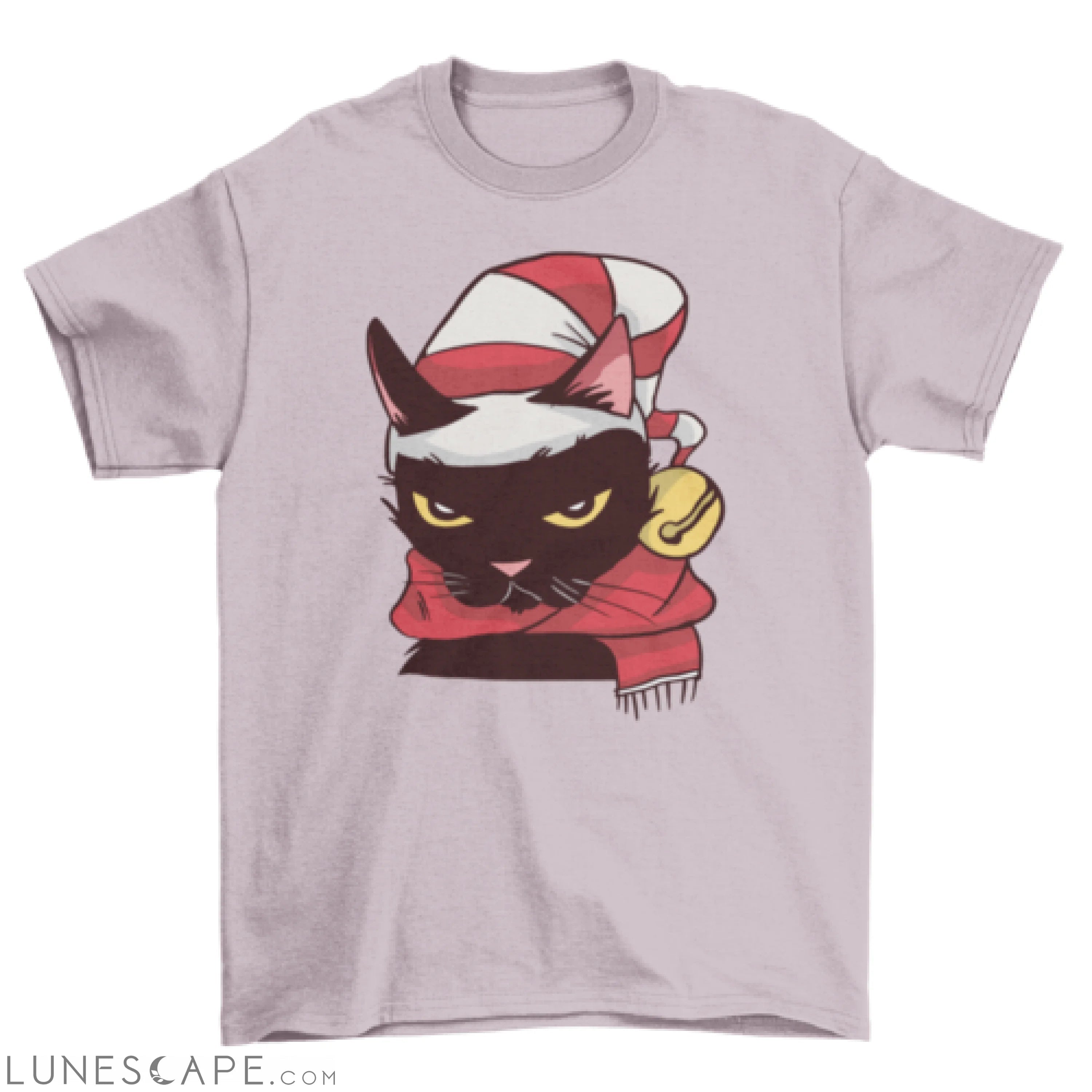 Angry cat Christmas t-shirt design LUNESCAPE