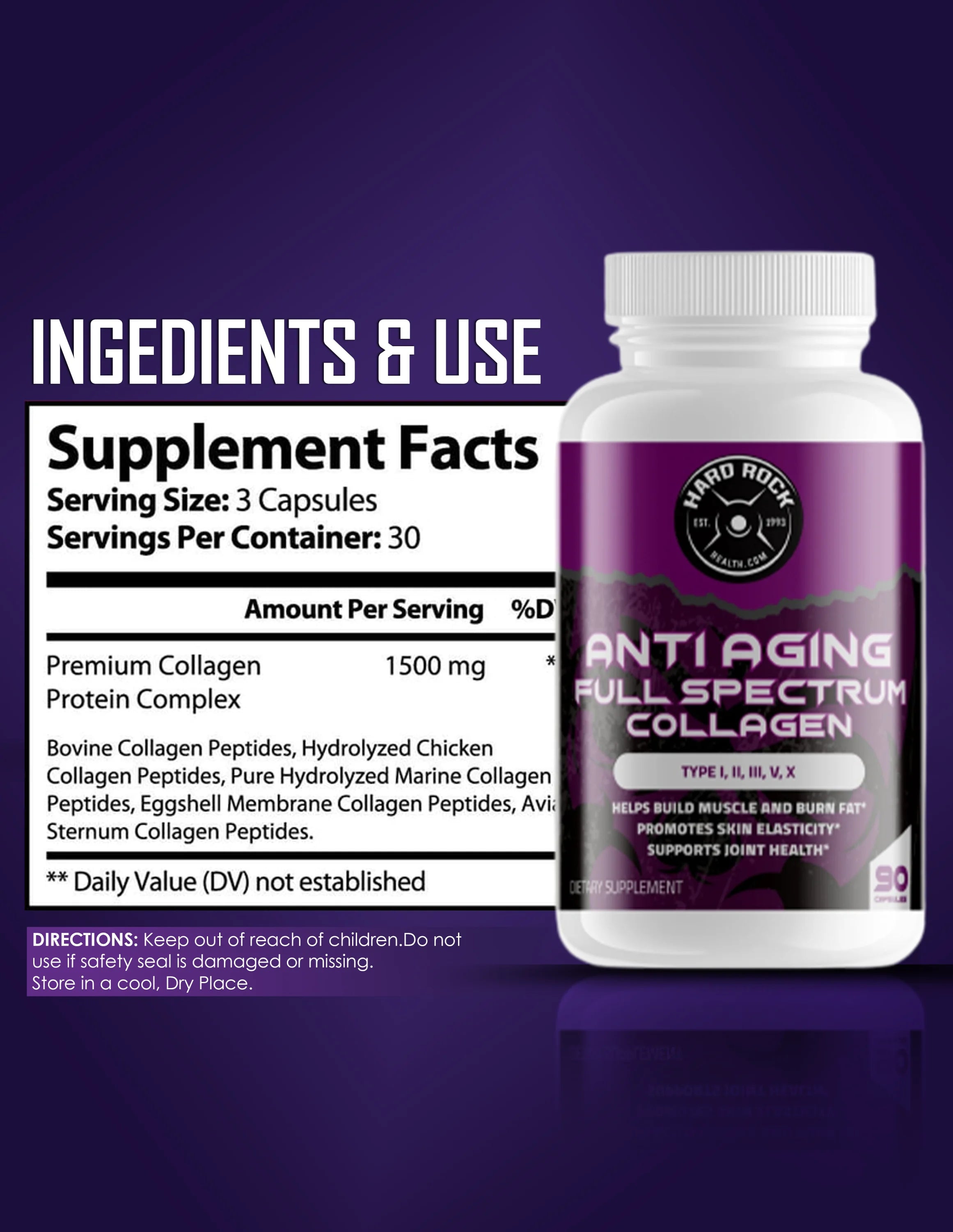 Anti-Aging Full Spectrum Collagen 90 Capsules LUNESCAPE