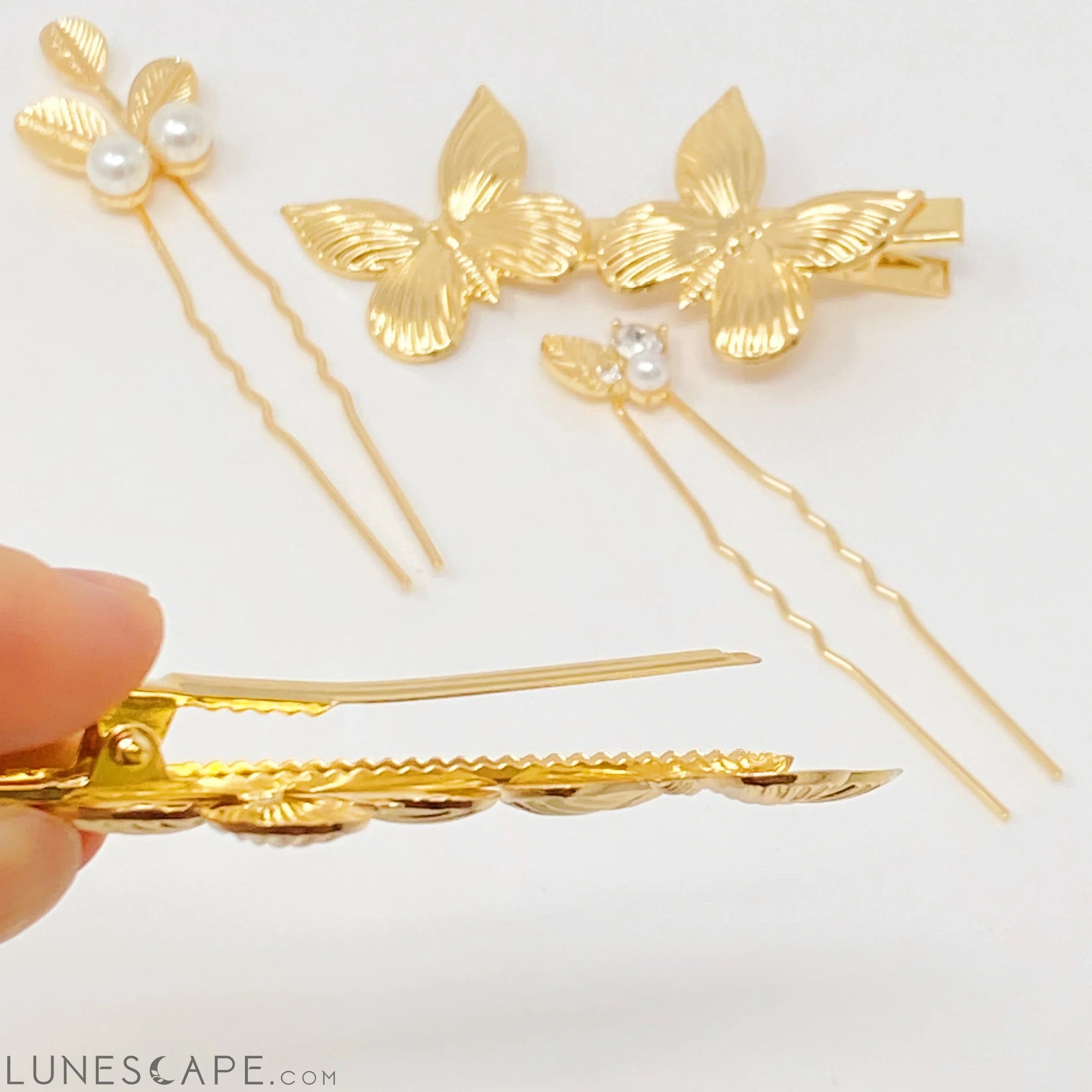Antique Garden Hair Clip Set LUNESCAPE