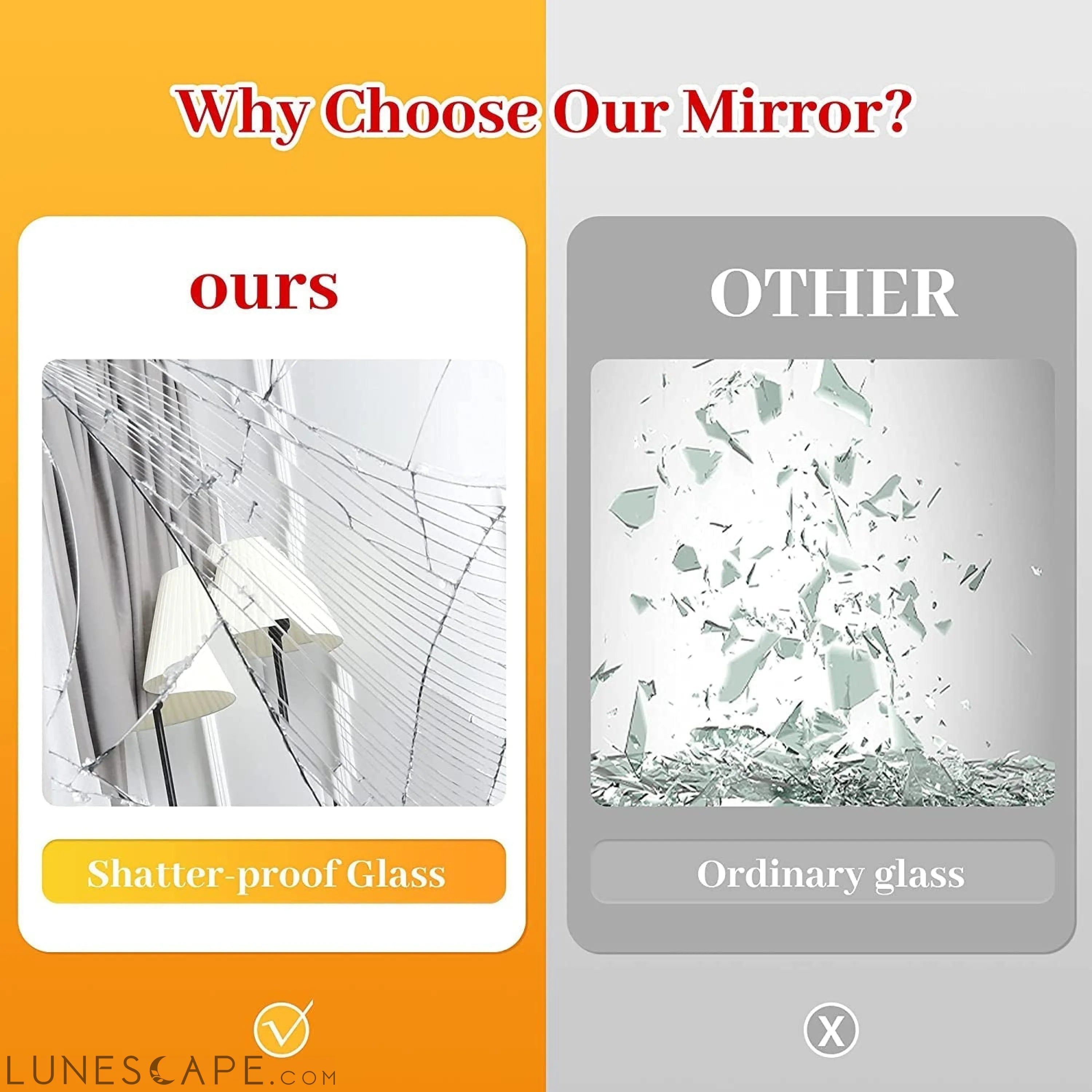 Arched Full Length Mirror, Gold Frame LUNESCAPE