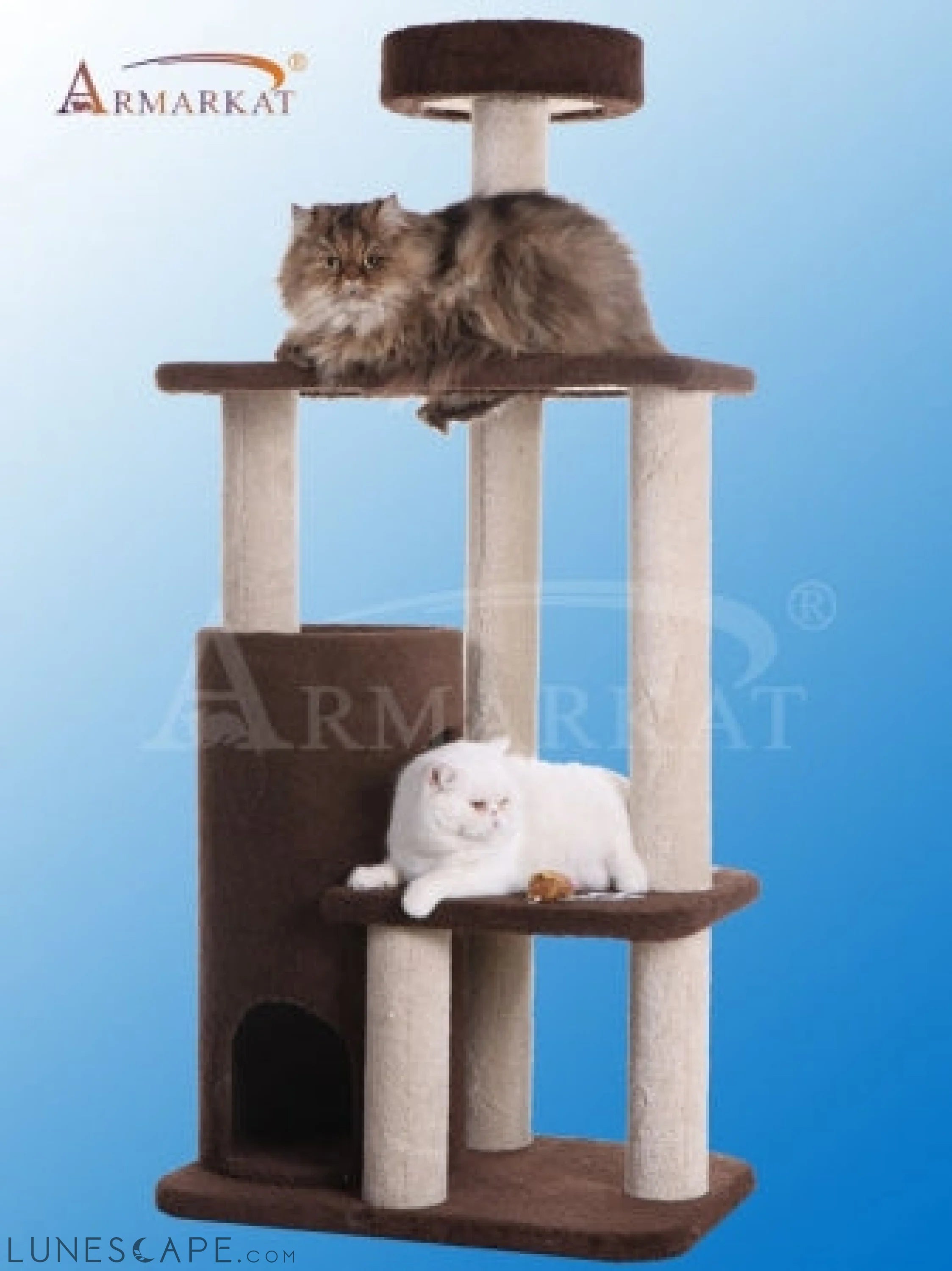 Armarkat 3-Level Carpeted Real Wood Cat Tree Condo F5602 Kitten Playh LUNESCAPE