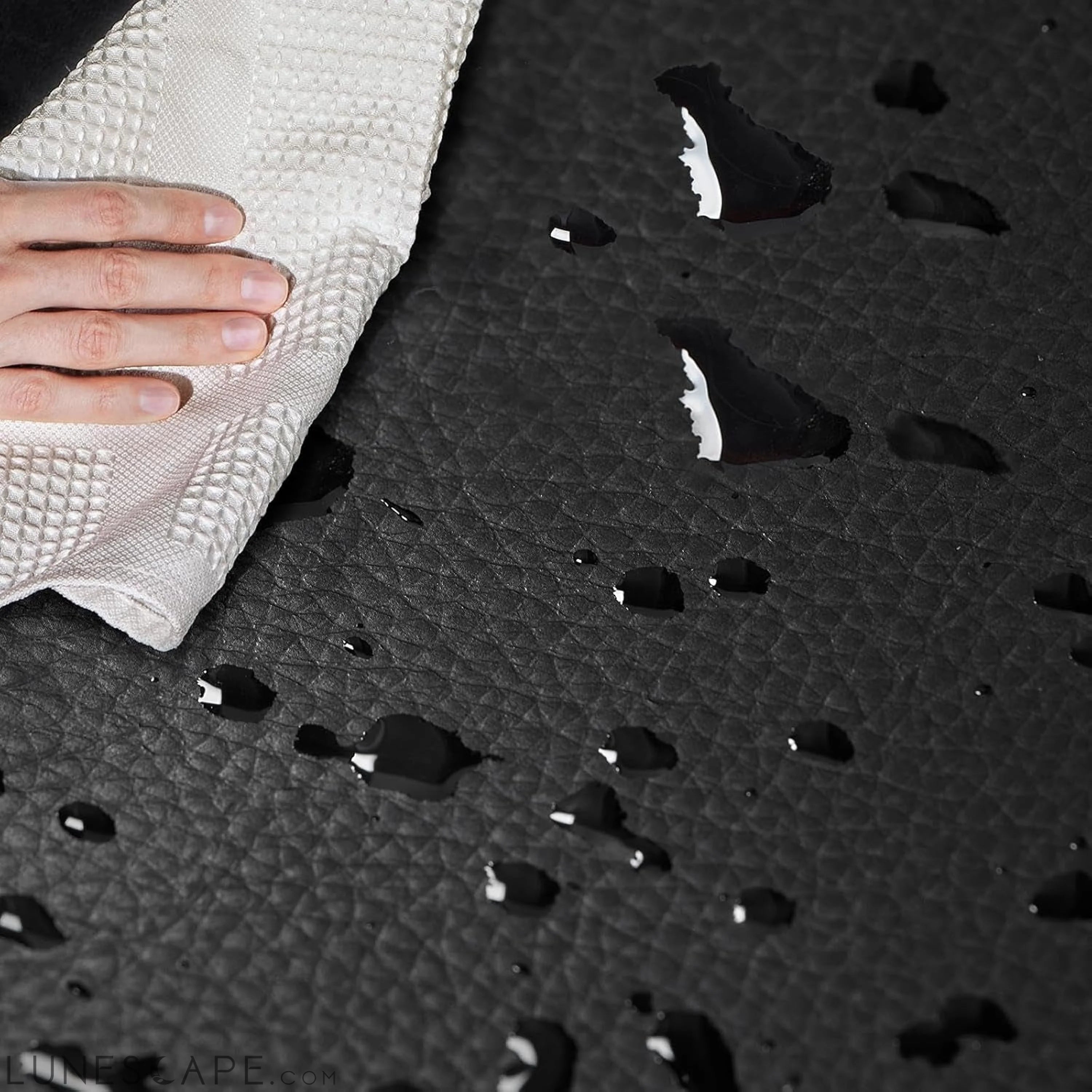 Armless Office Chair Ergonomic Desk Chair Low Back PU Leather LUNESCAPE