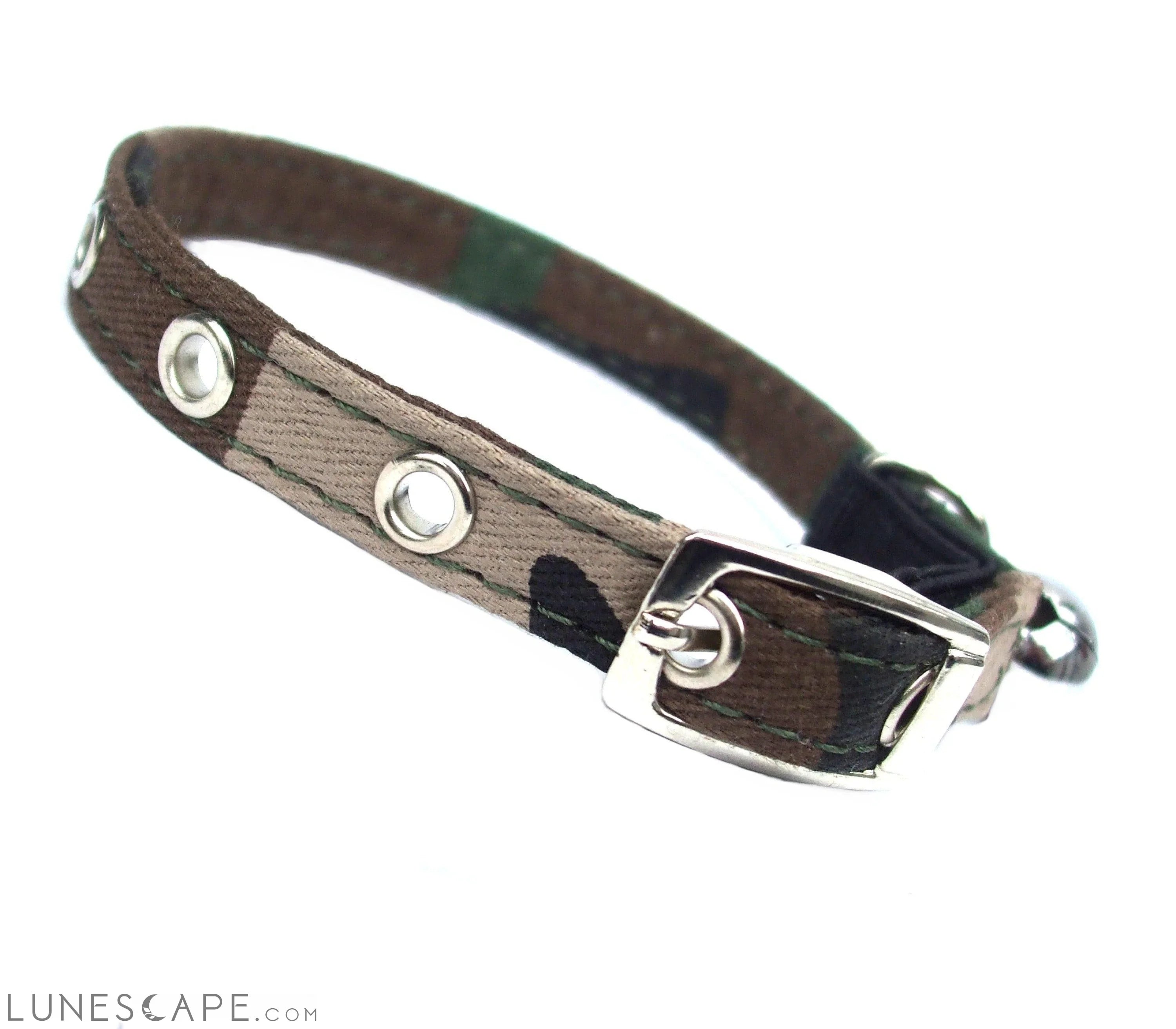 Army Canvas Cat Collar LUNESCAPE