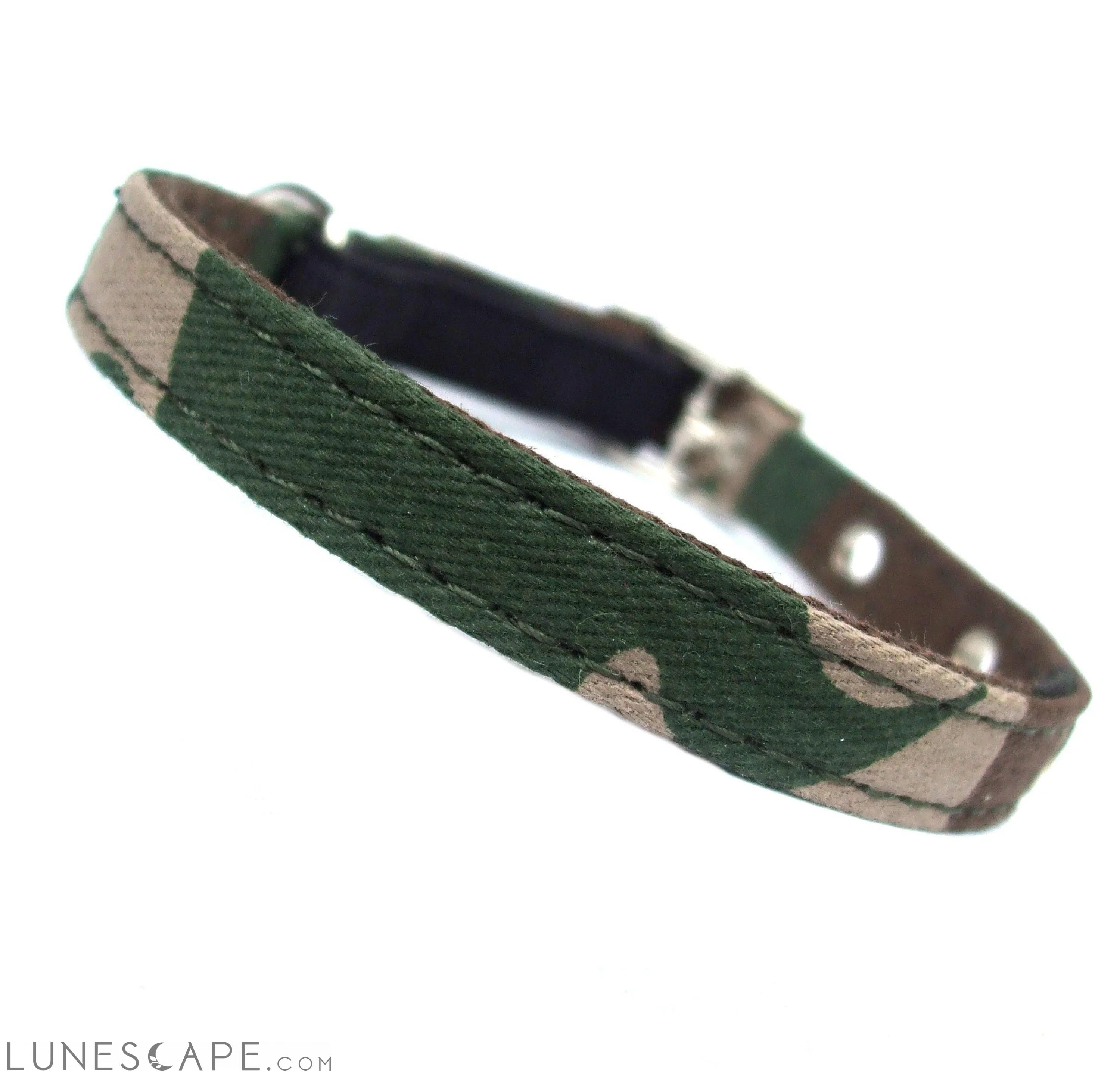 Army Canvas Cat Collar LUNESCAPE