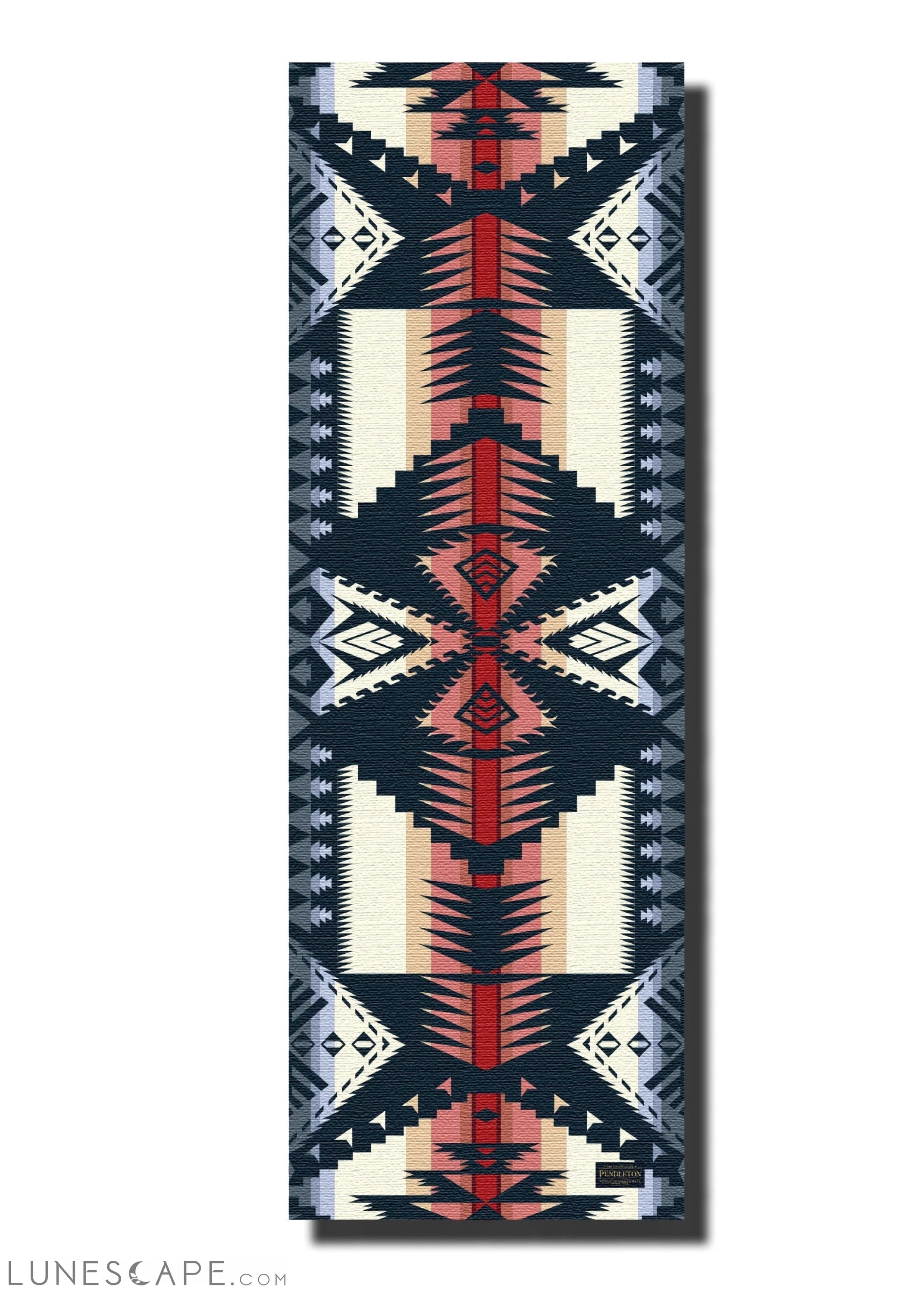 Ascend Yoga Mat Pendleton Eagle Rock Maroon Mat LUNESCAPE