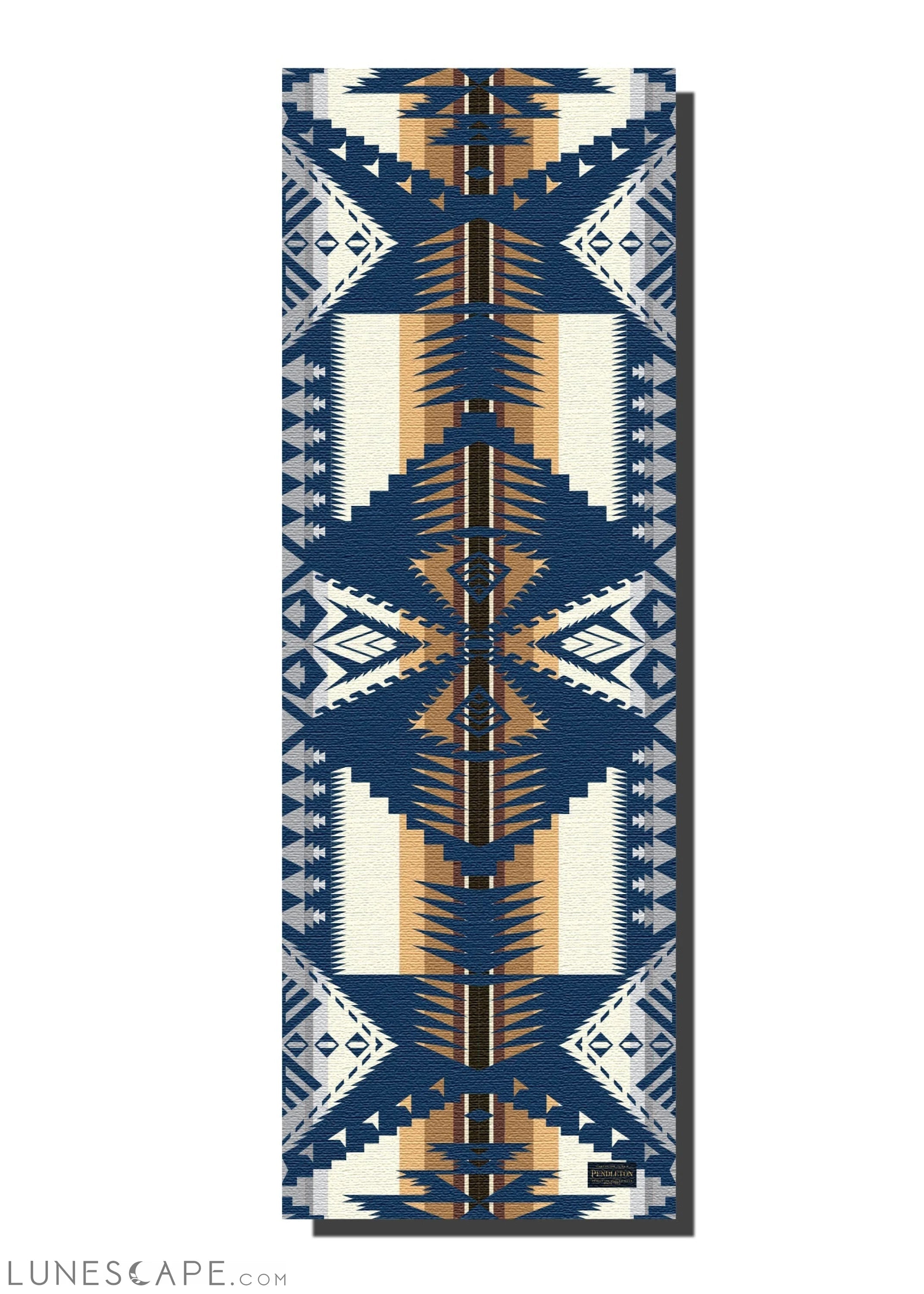 Ascend Yoga Mat Pendleton Eagle Rock Tan Mat LUNESCAPE
