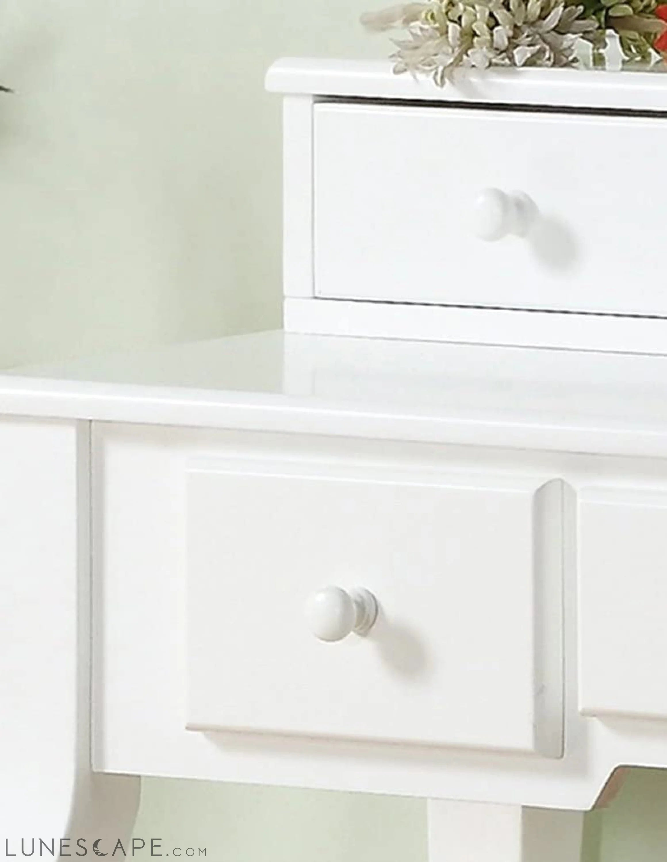 Ashley Wood Make-Up Vanity Table and Stool Set LUNESCAPE