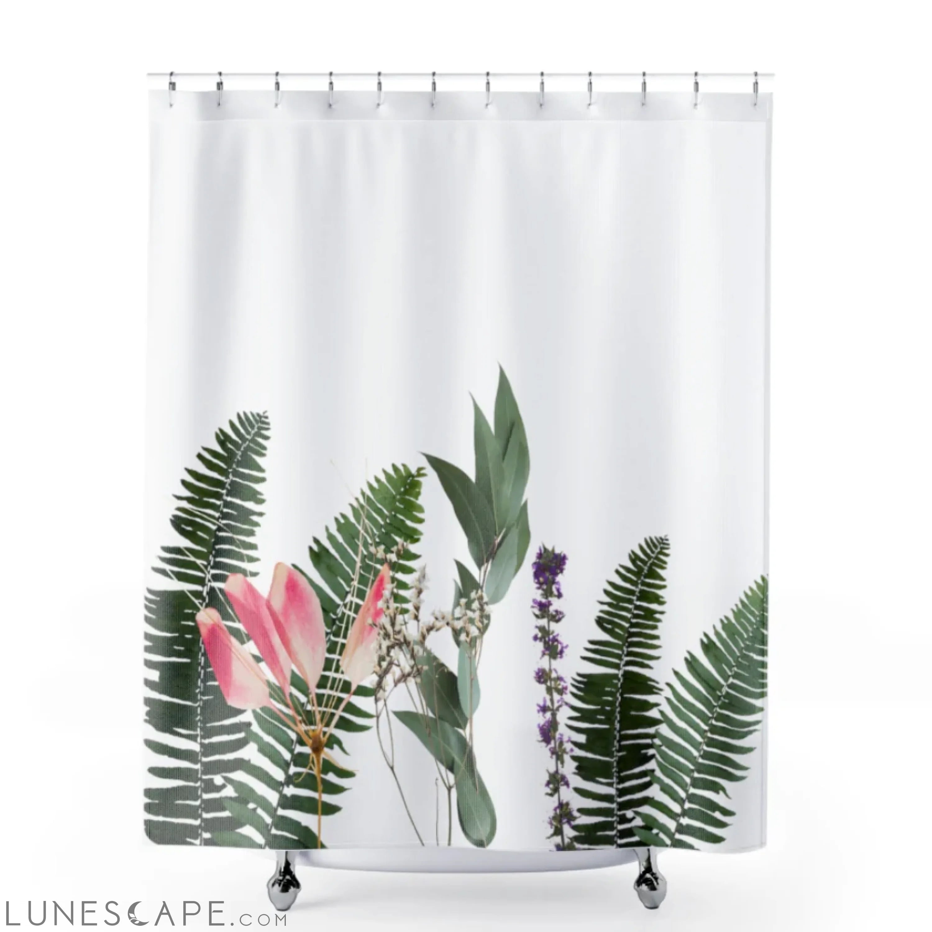 Assorted Floral Shower Curtains LUNESCAPE