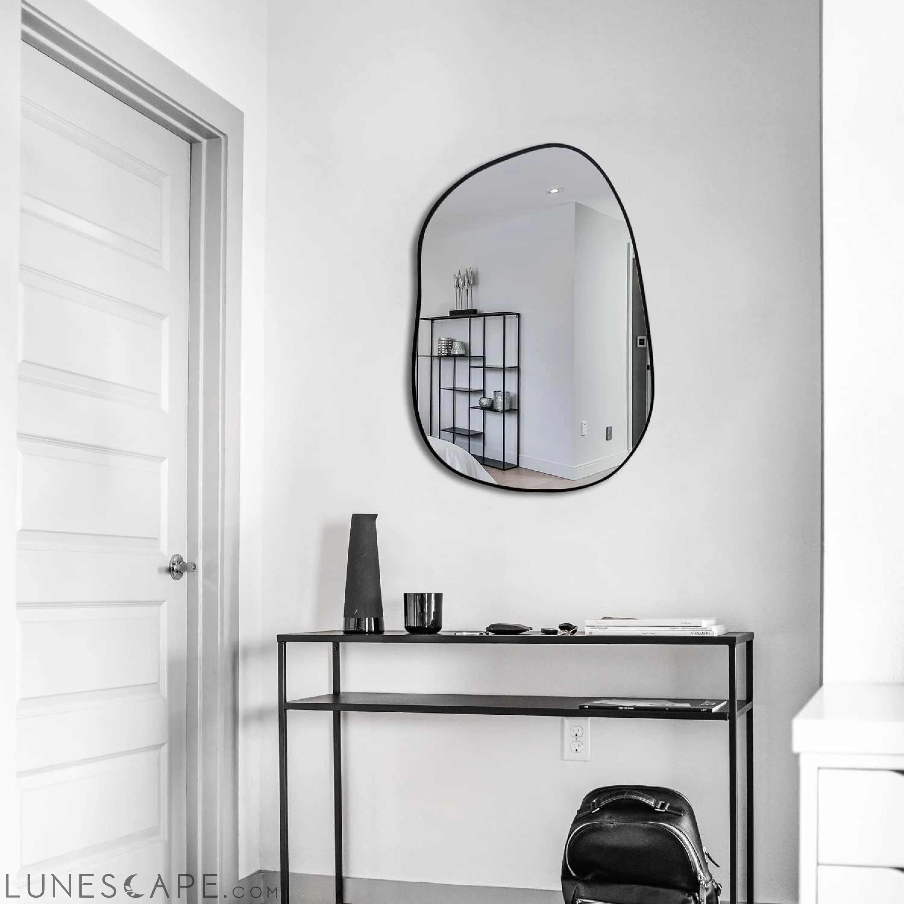 Asymmetrical Modern Abstract Wall Mirror Decor for Living Room LUNESCAPE