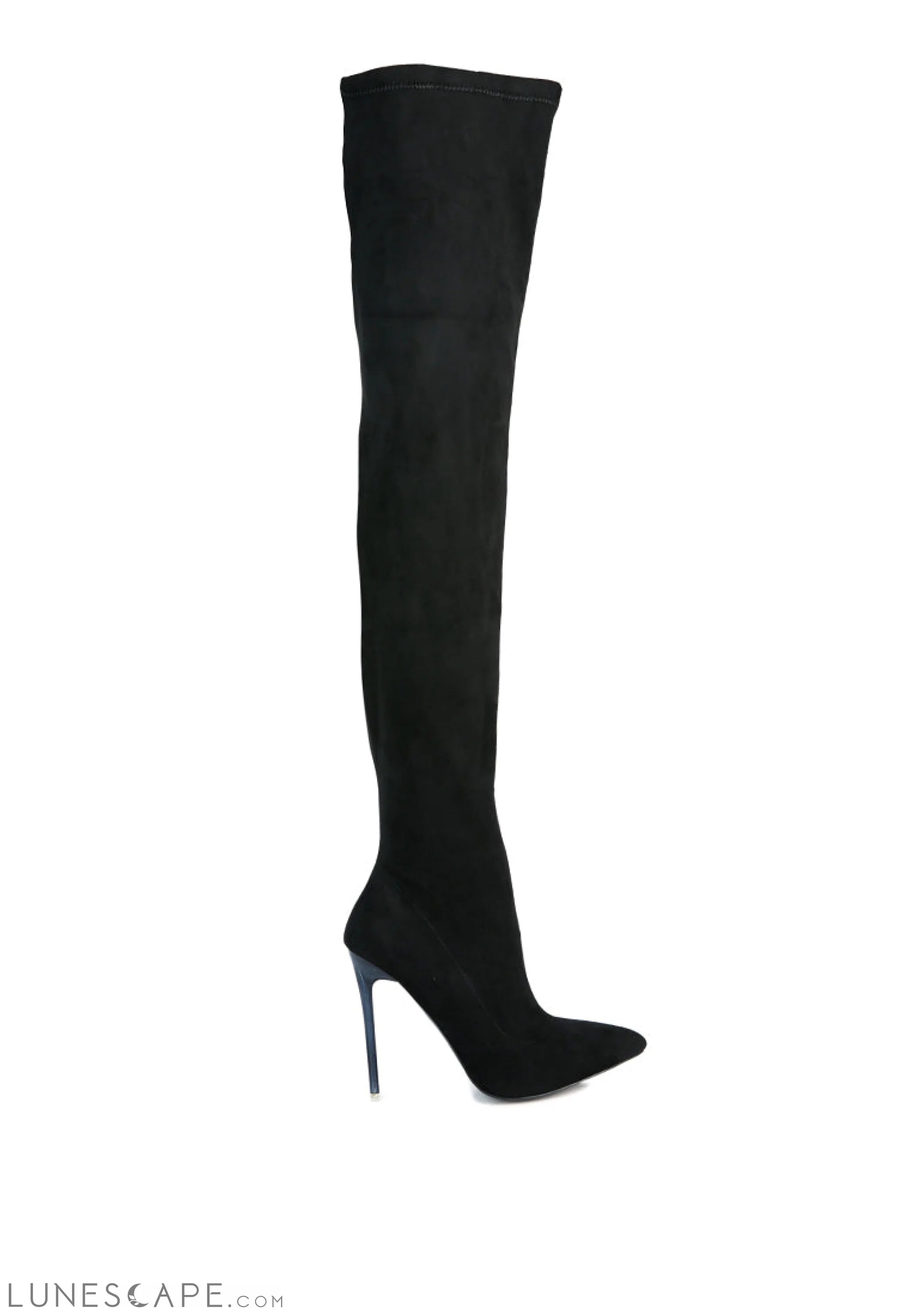 Atelier Stretch Faux Suede Stiletto Long Boots LUNESCAPE