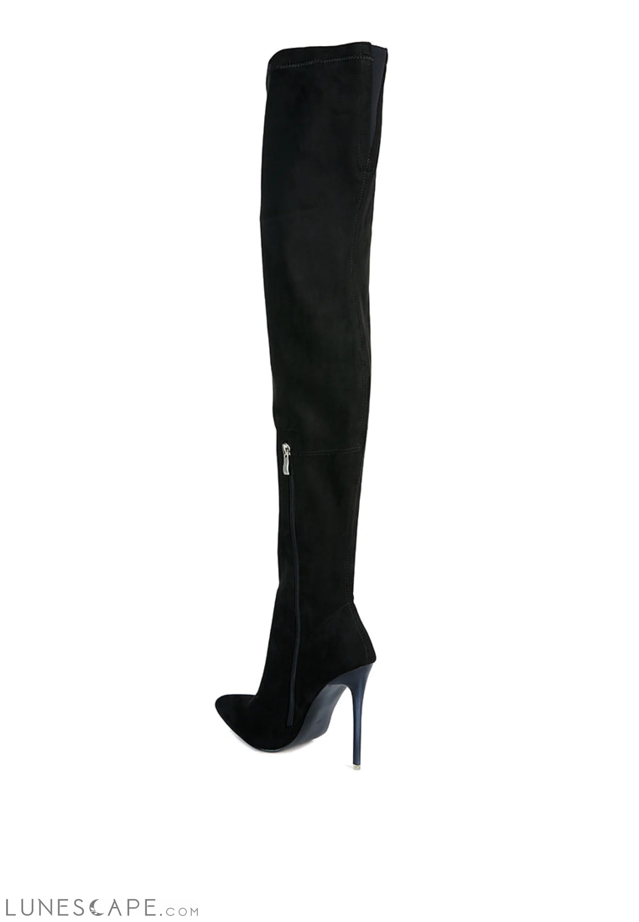 Atelier Stretch Faux Suede Stiletto Long Boots LUNESCAPE