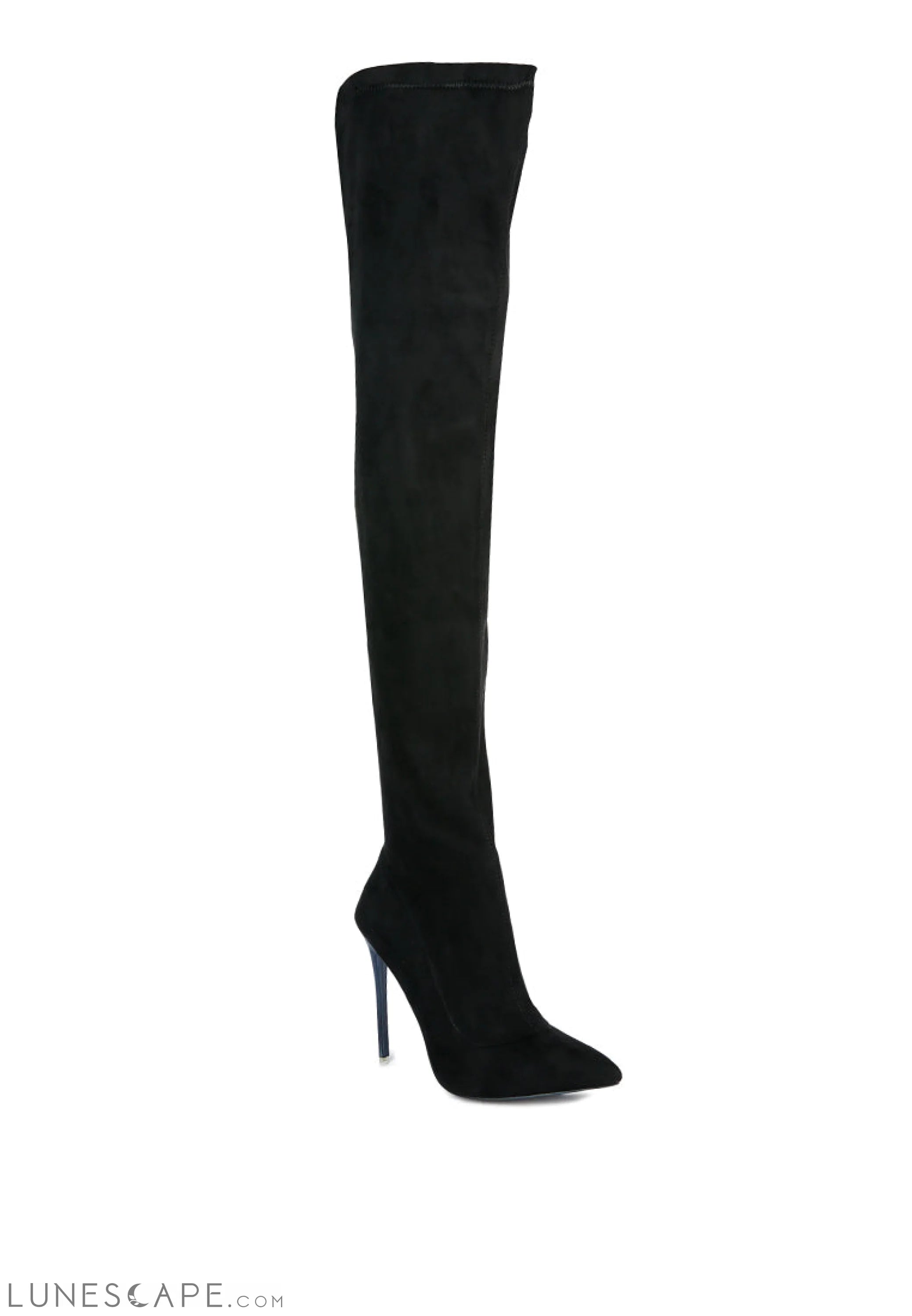 Atelier Stretch Faux Suede Stiletto Long Boots LUNESCAPE