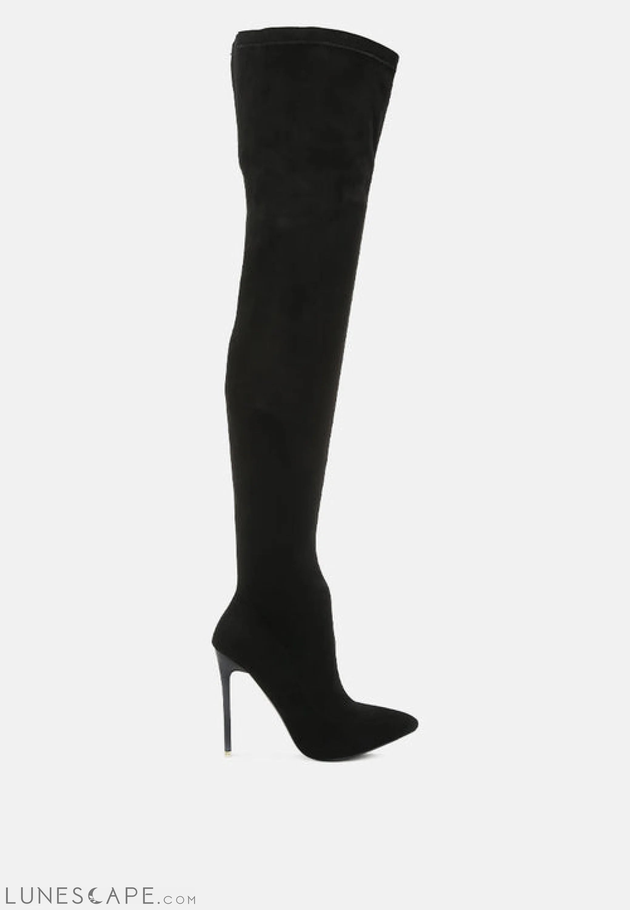 Atelier Stretch Faux Suede Stiletto Long Boots LUNESCAPE