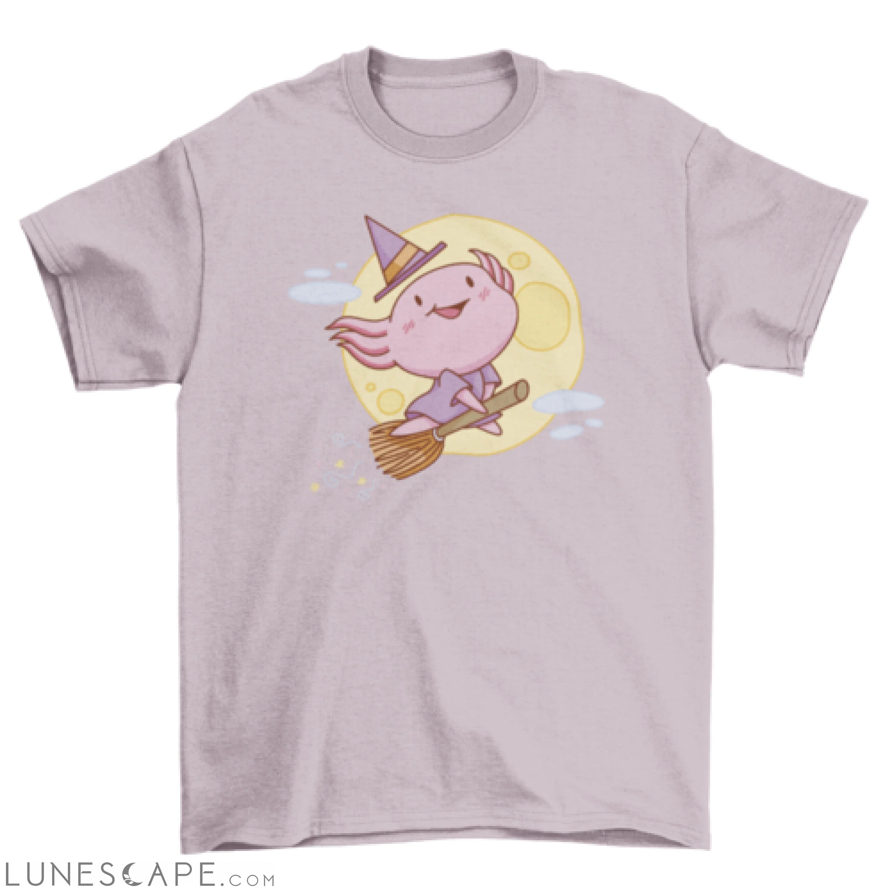 Axolotl witch cute halloween t-shirt LUNESCAPE