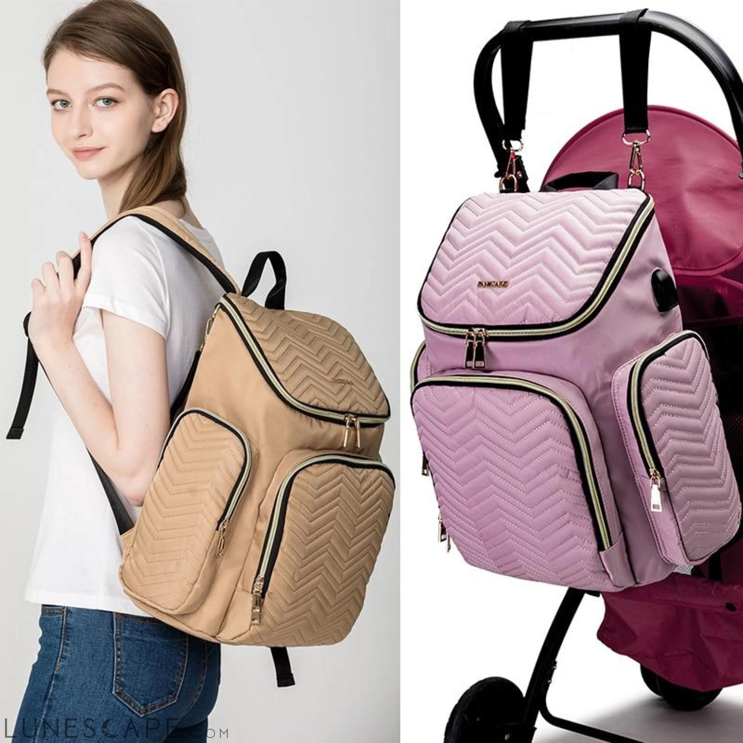 Baby Diaper Bag Backpack Stroller Bags Waterproof Women Maternity LUNESCAPE