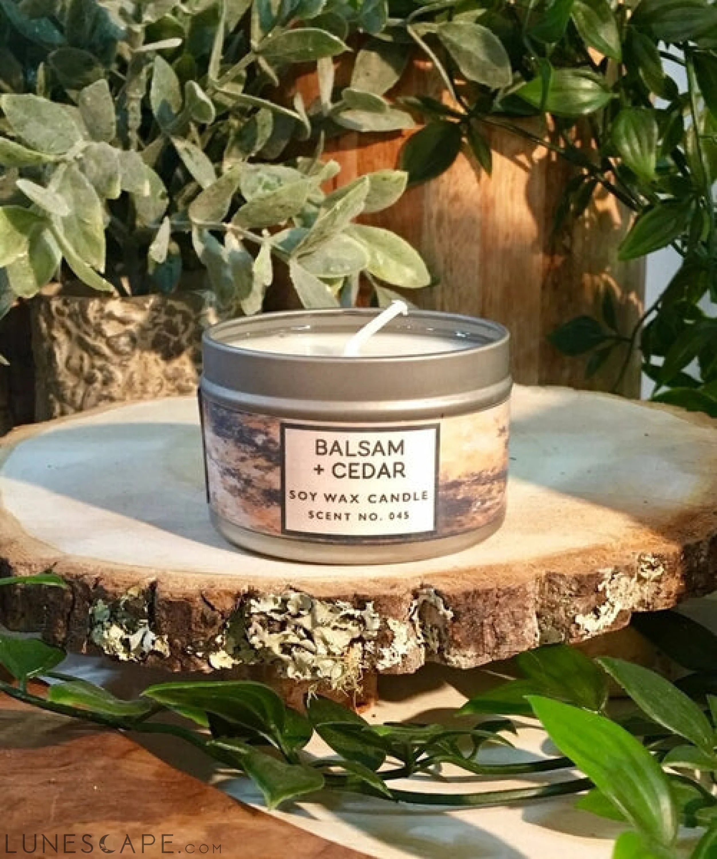 Balsam + Cedar Soy Wax Candle LUNESCAPE