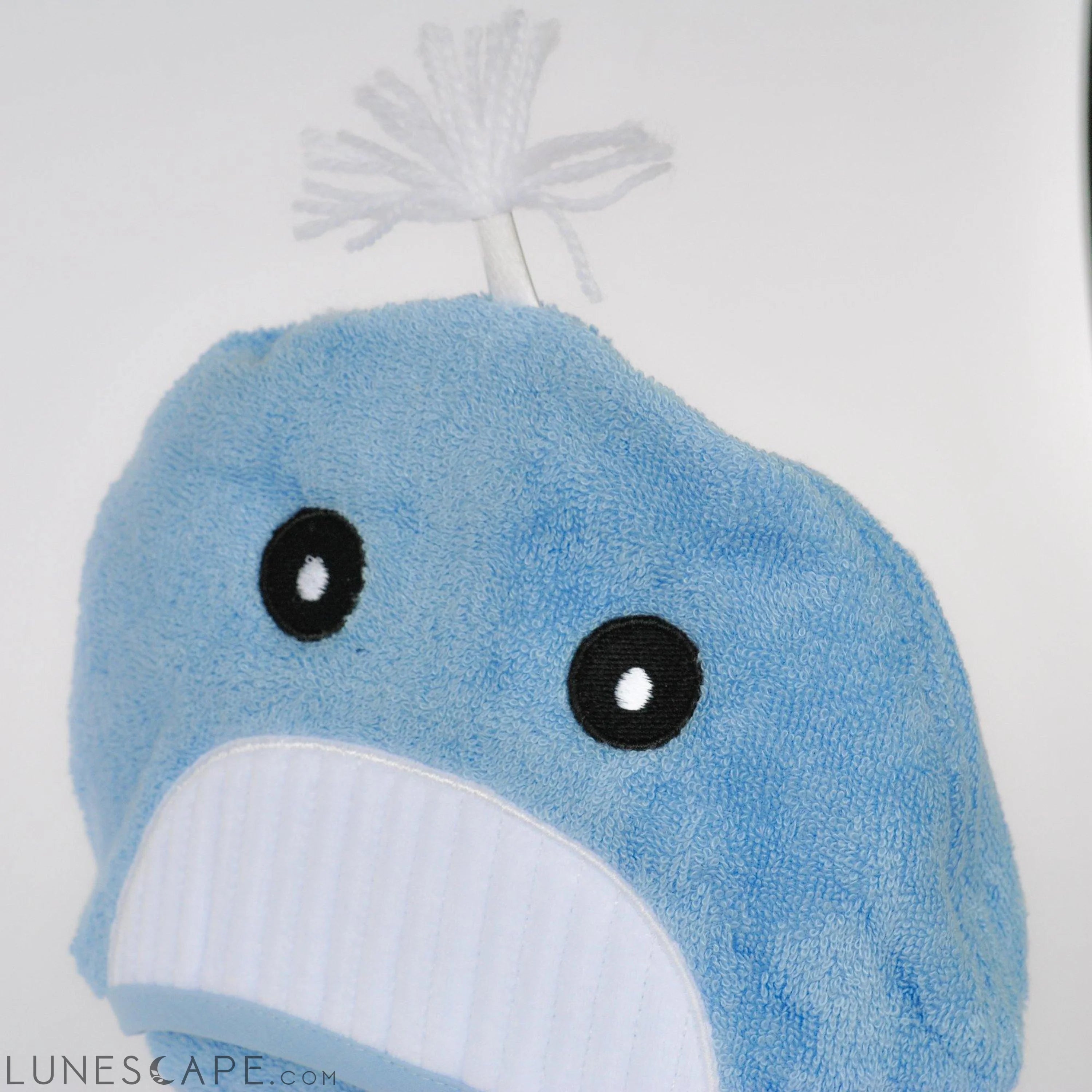 Bamboo Rayon Whale Hooded Turkish Cotton Hooded Towel - Baby Size LUNESCAPE