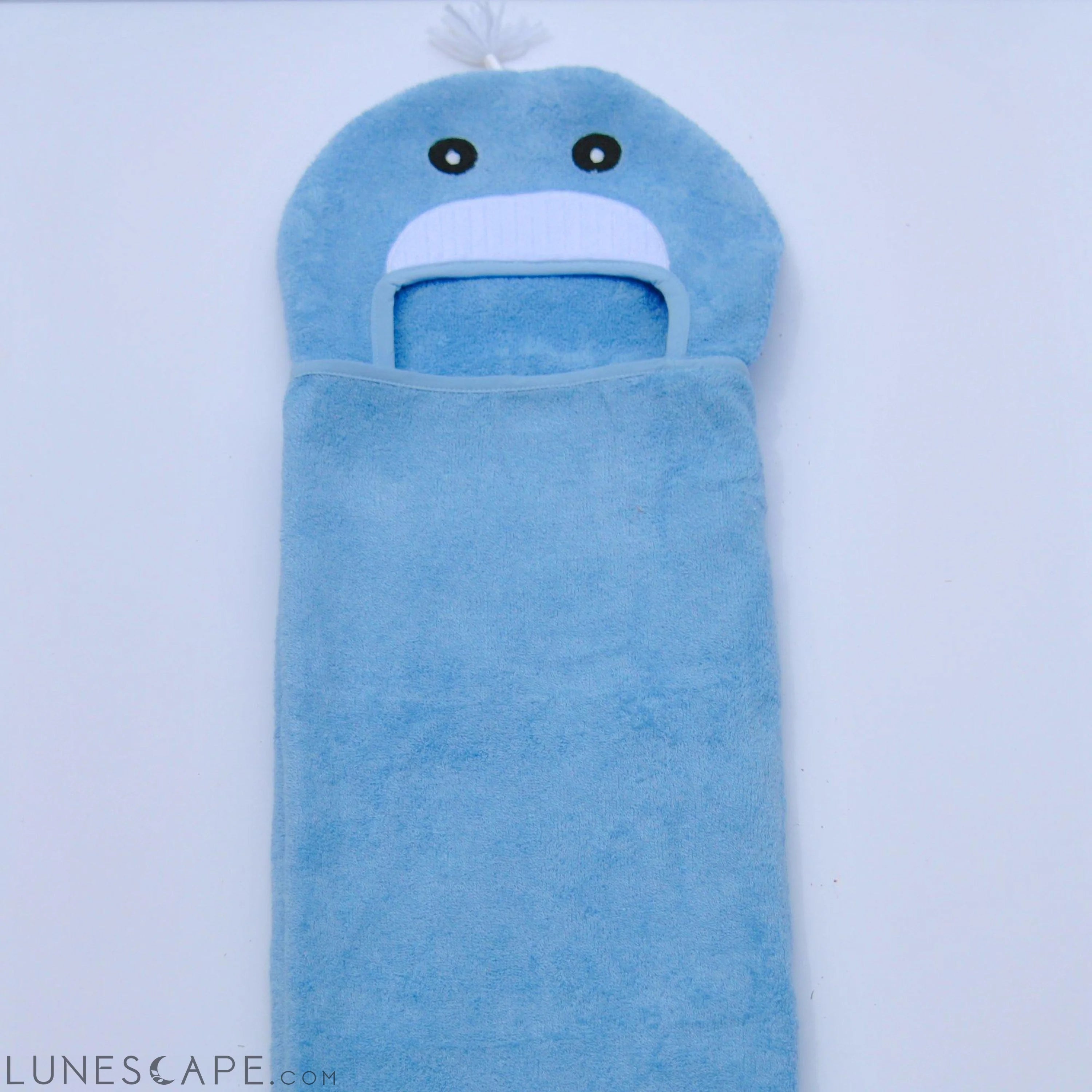 Bamboo Rayon Whale Hooded Turkish Cotton Hooded Towel - Baby Size LUNESCAPE