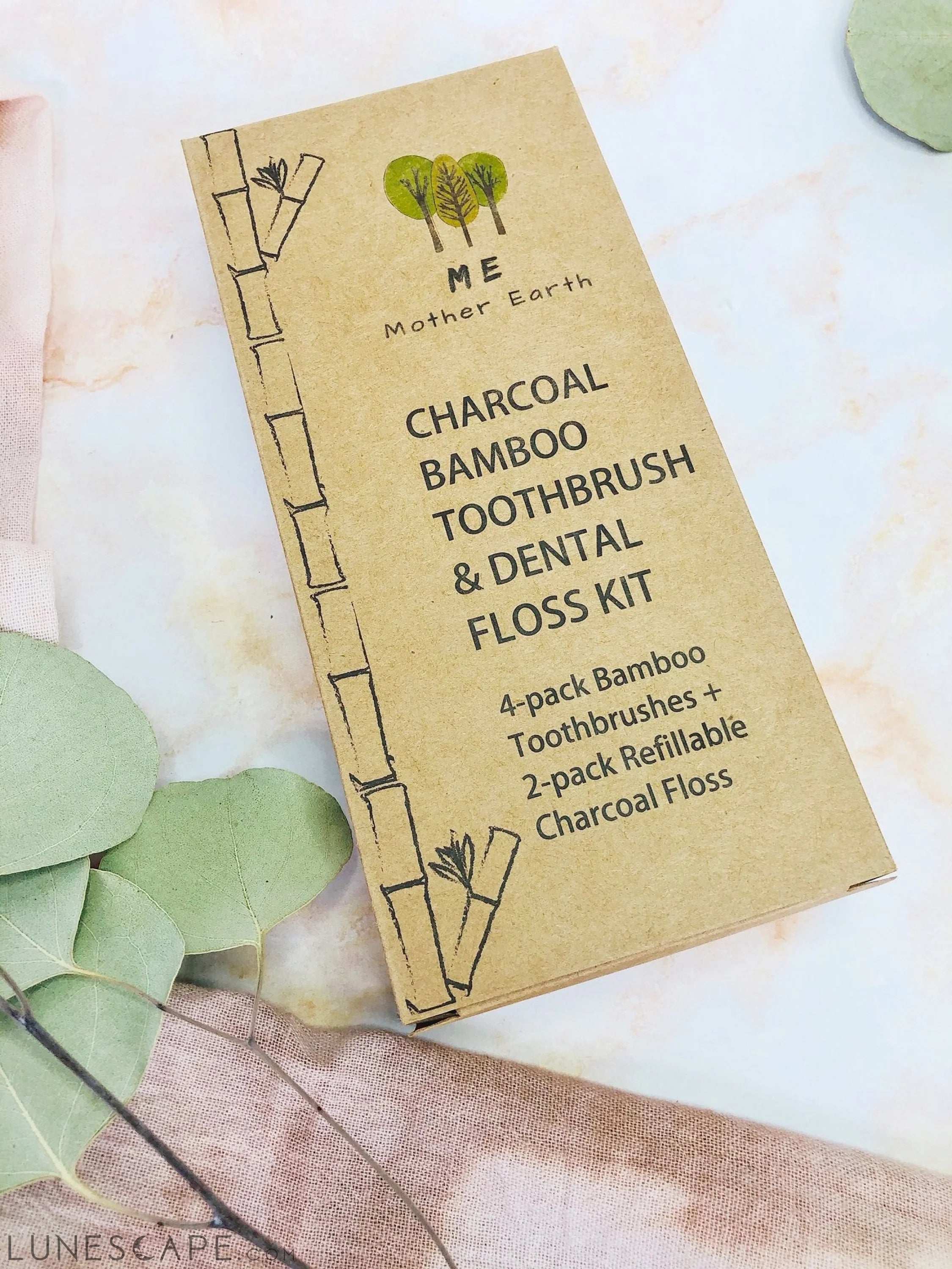 Bamboo Toothbrush & Eco Floss Value Set LUNESCAPE