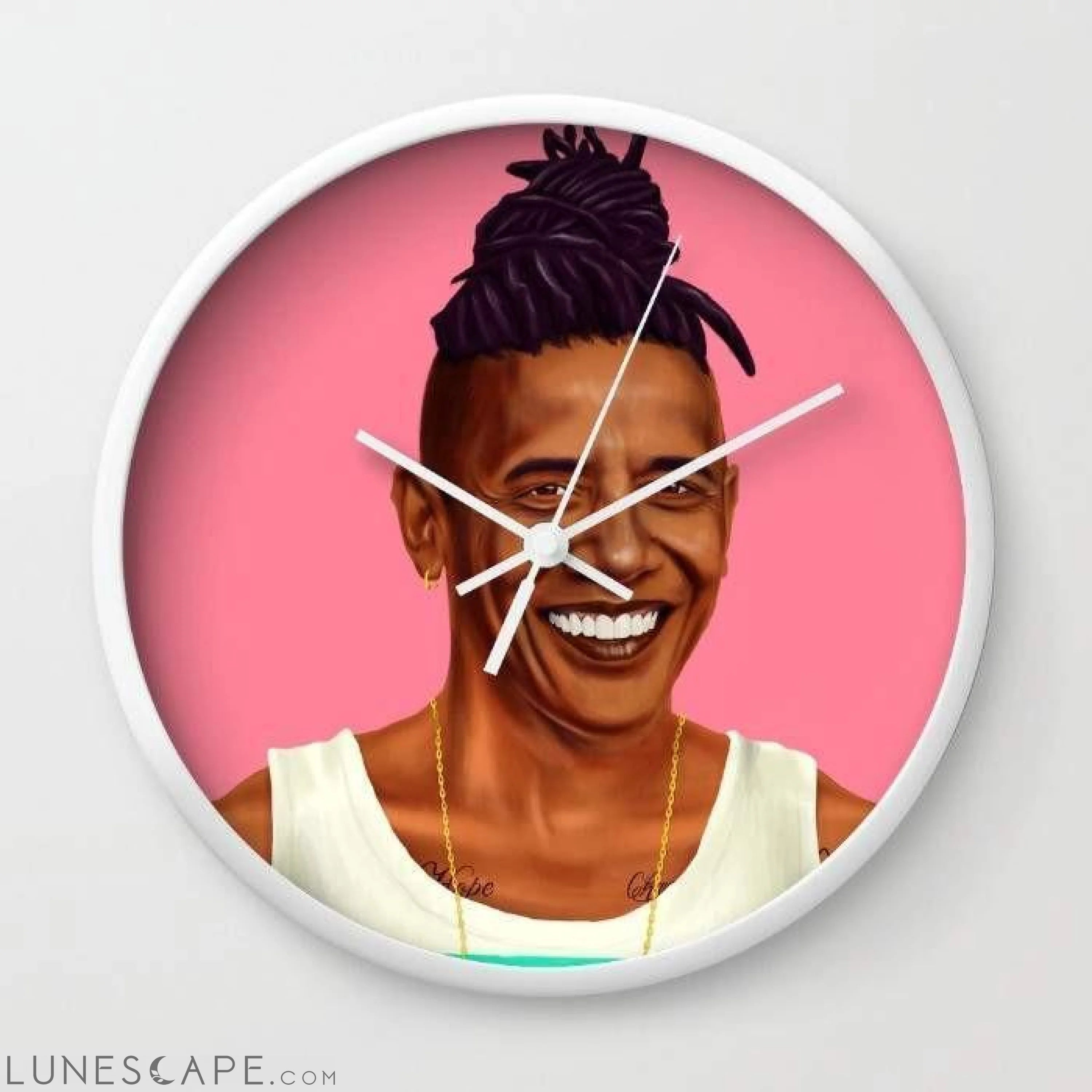 Barack Obama Wall Clock LUNESCAPE