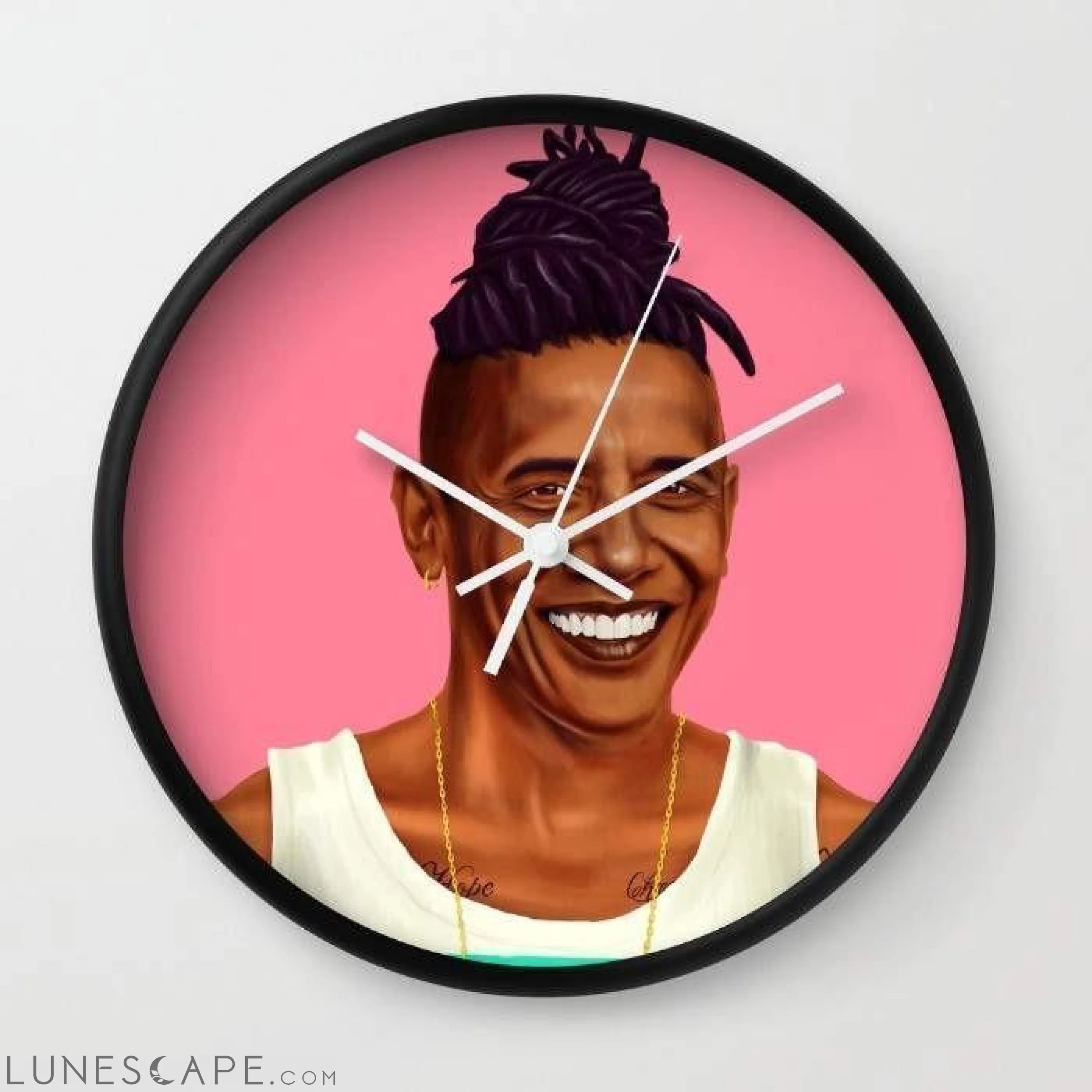 Barack Obama Wall Clock LUNESCAPE