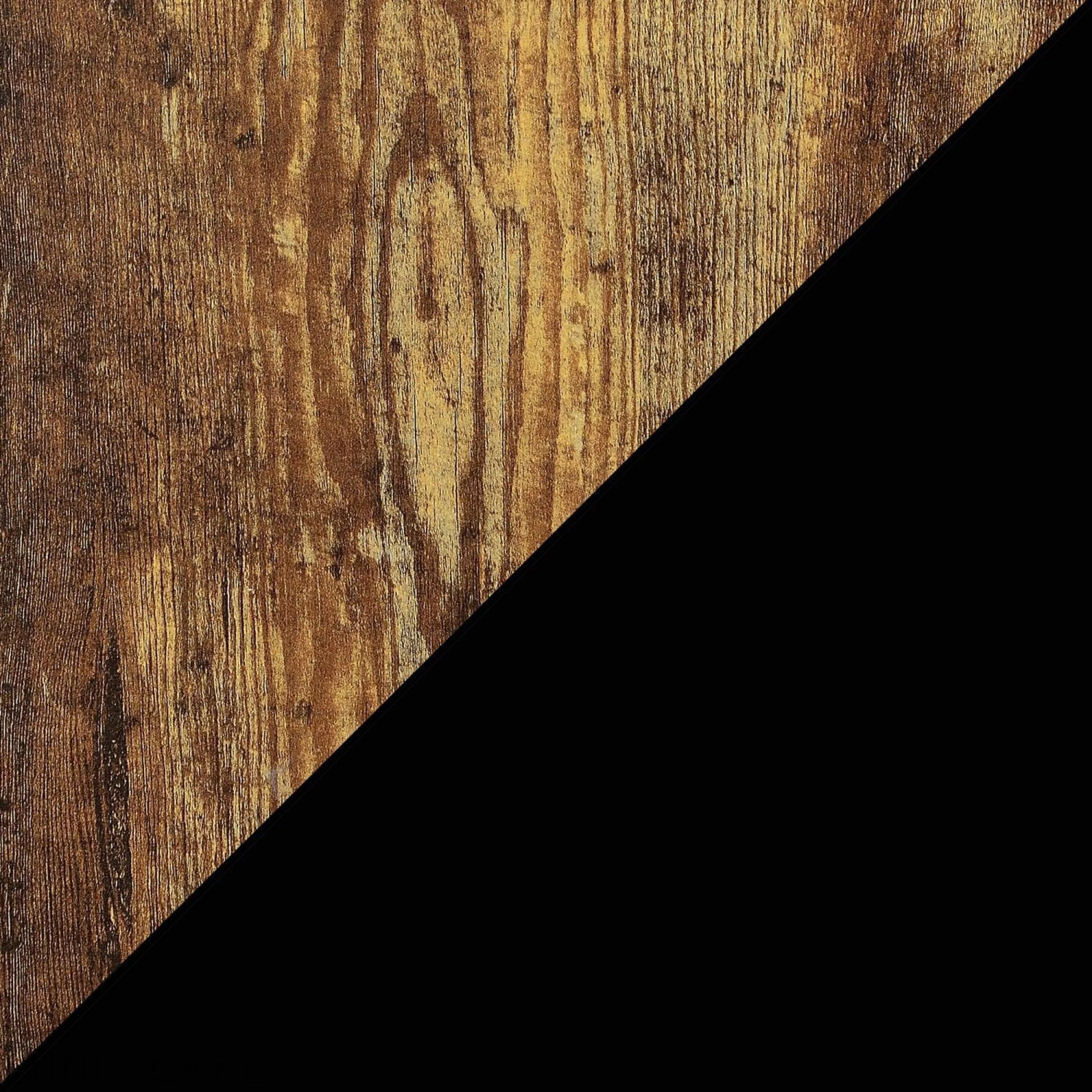 Barnwood/Black Student Desk with Shelves, No Tools LUNESCAPE