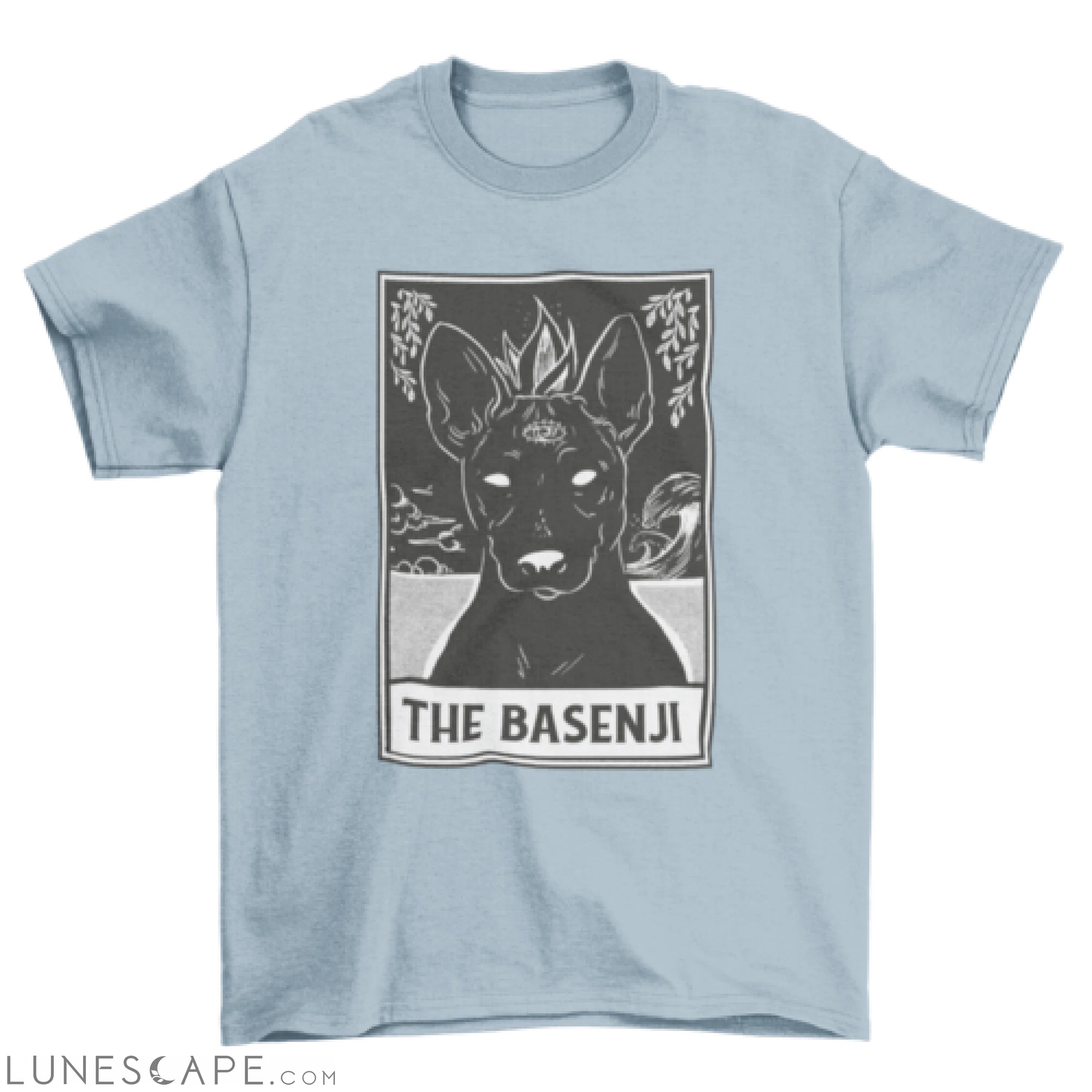 Basenji dog tarot card t-shirt LUNESCAPE