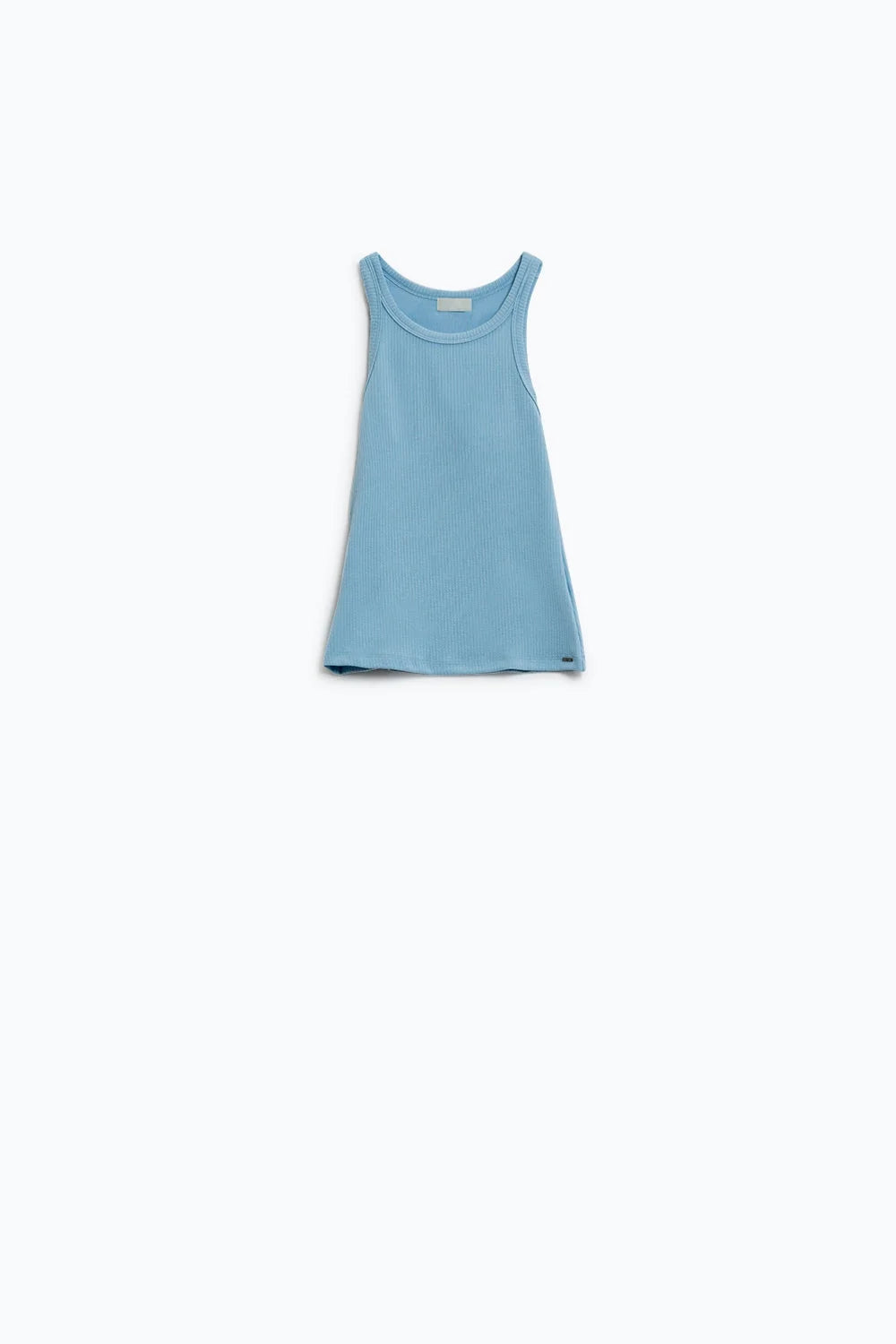 Basic Baby Blue Tank Top in Rib LUNESCAPE